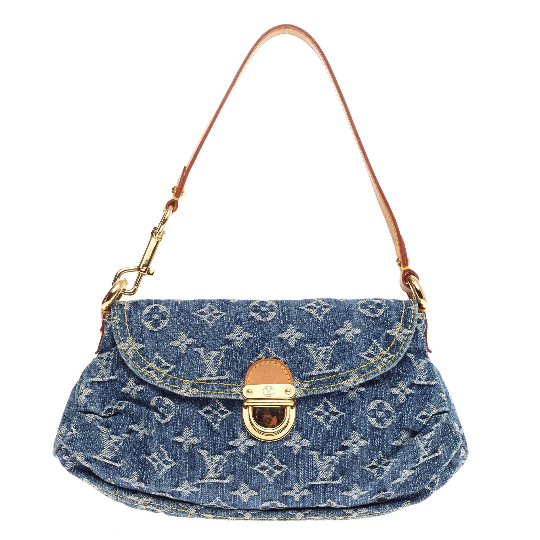 Pleaty Handbag Denim Mini