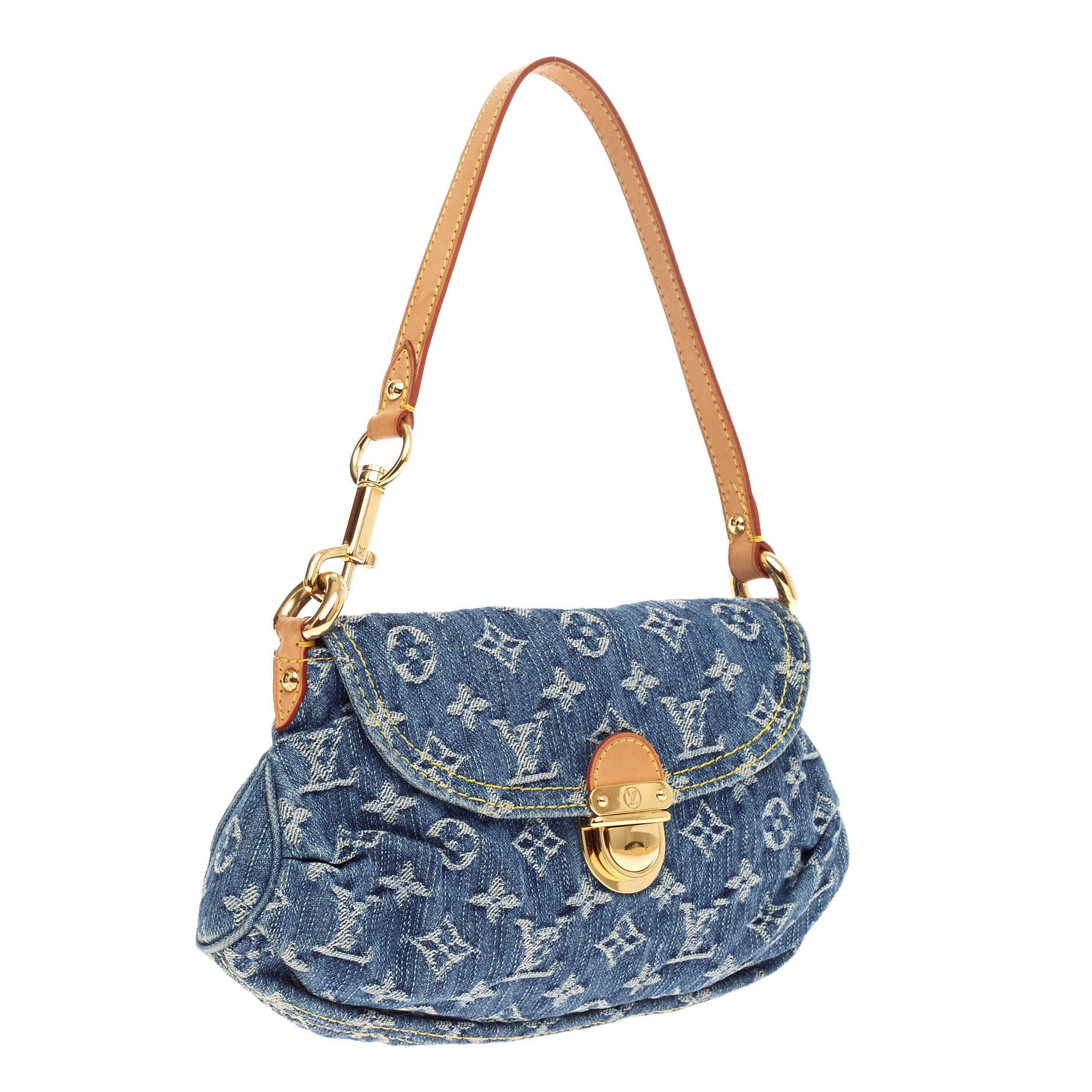 Pleaty Handbag Denim Mini