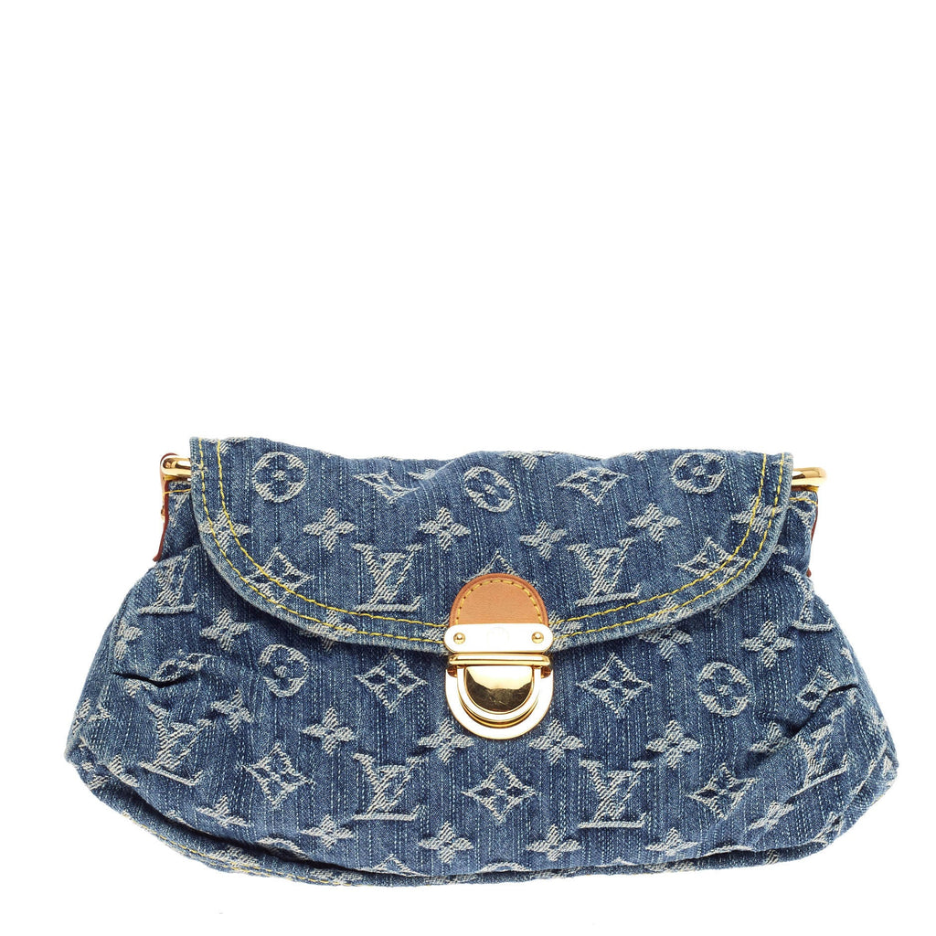 Pleaty Handbag Denim Mini
