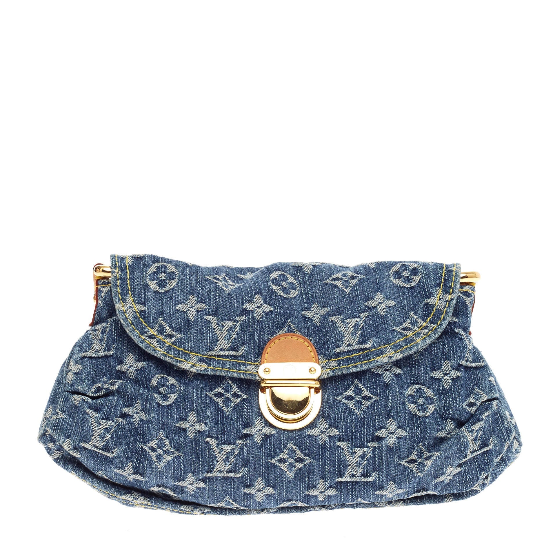 Pleaty Handbag Denim Mini