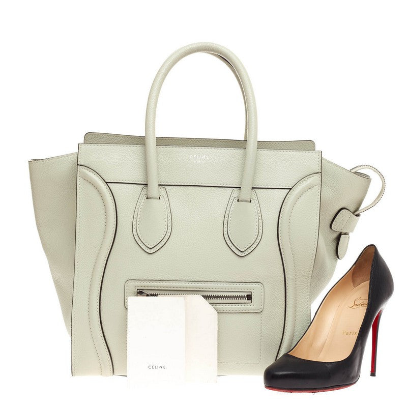 Luggage Handbag Grainy Leather Mini