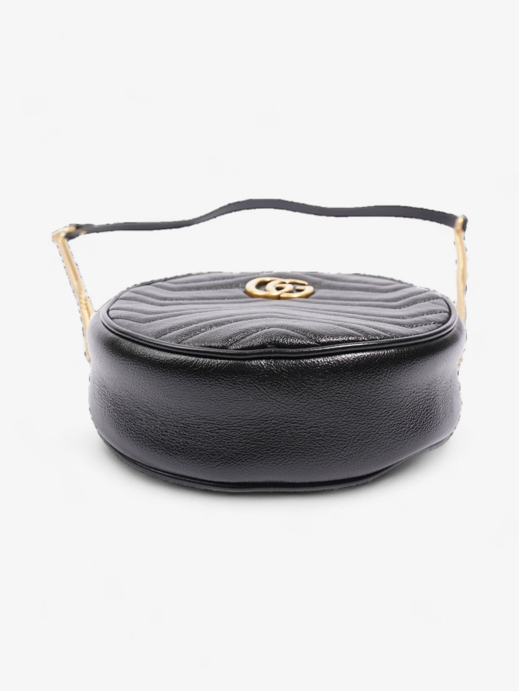 Gucci Marmont Round Bag Black Matelasse Leather
