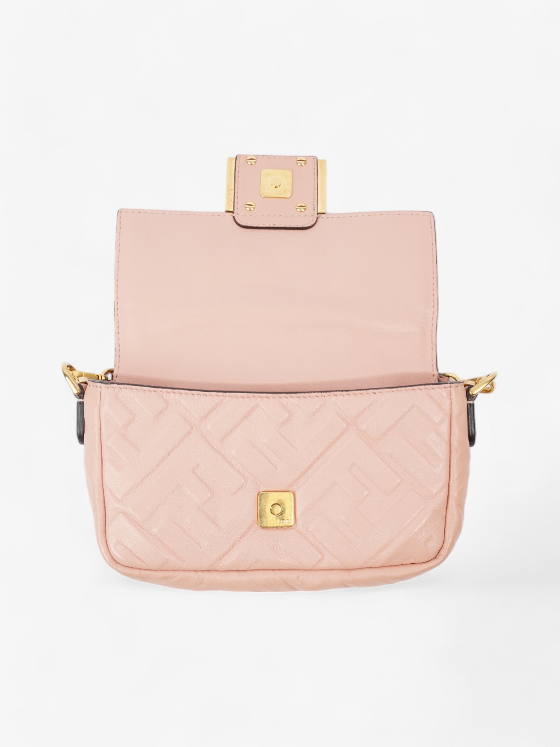 Fendi Baguette Light Rose Nappa Leather Mini