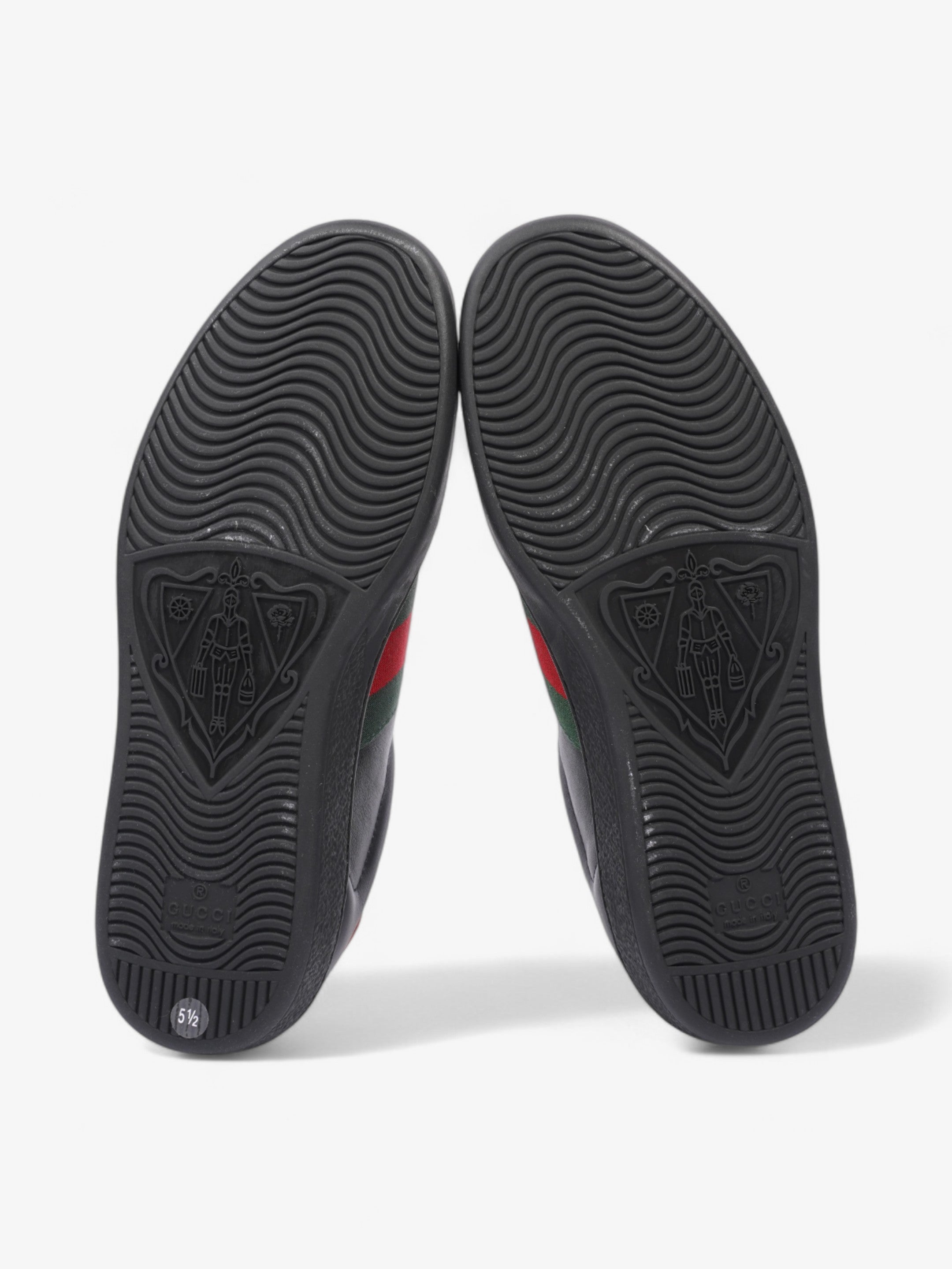 Gucci Ace Sneakers Black / Red / Green Leather EU 39.5 UK 5.5