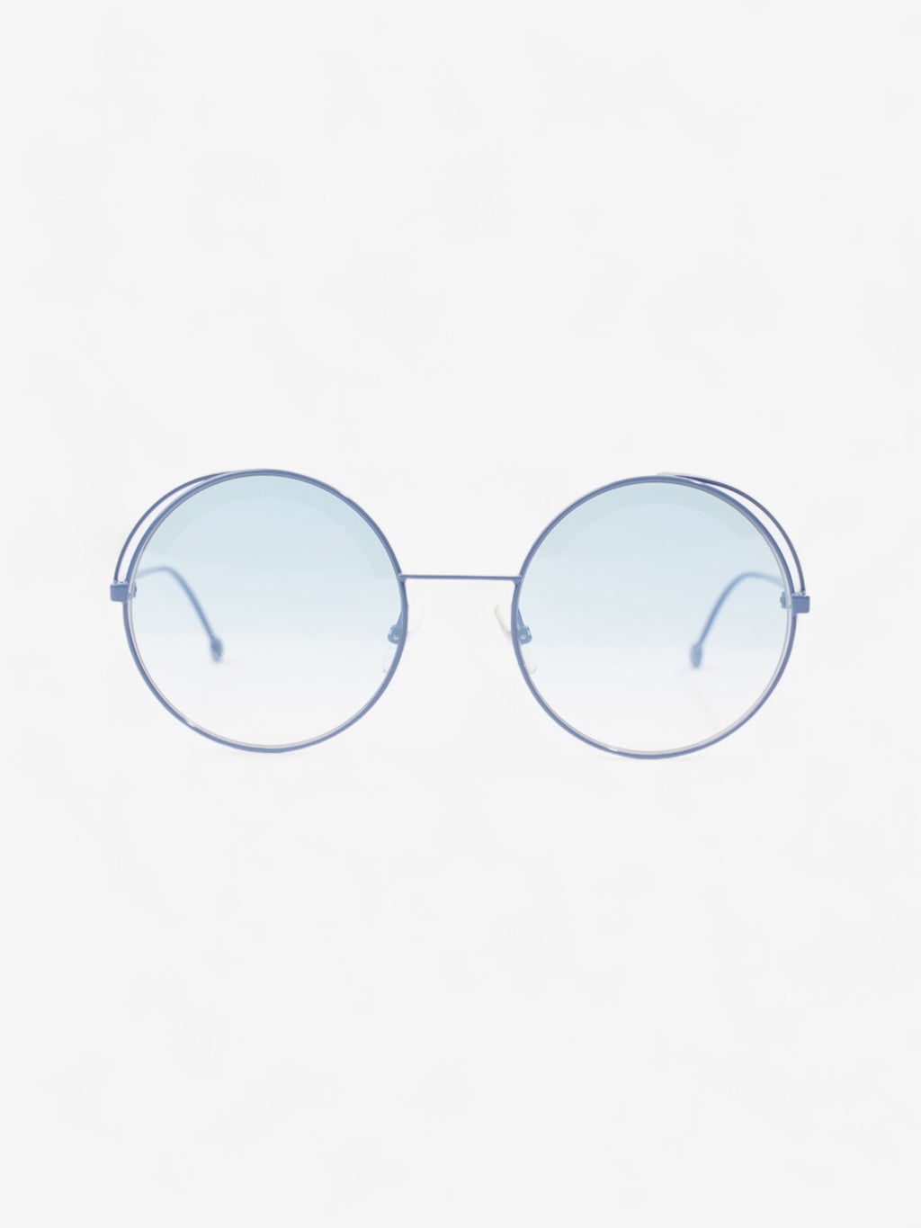 Fendi Round Sunglasses Blue Base Metal 135mm