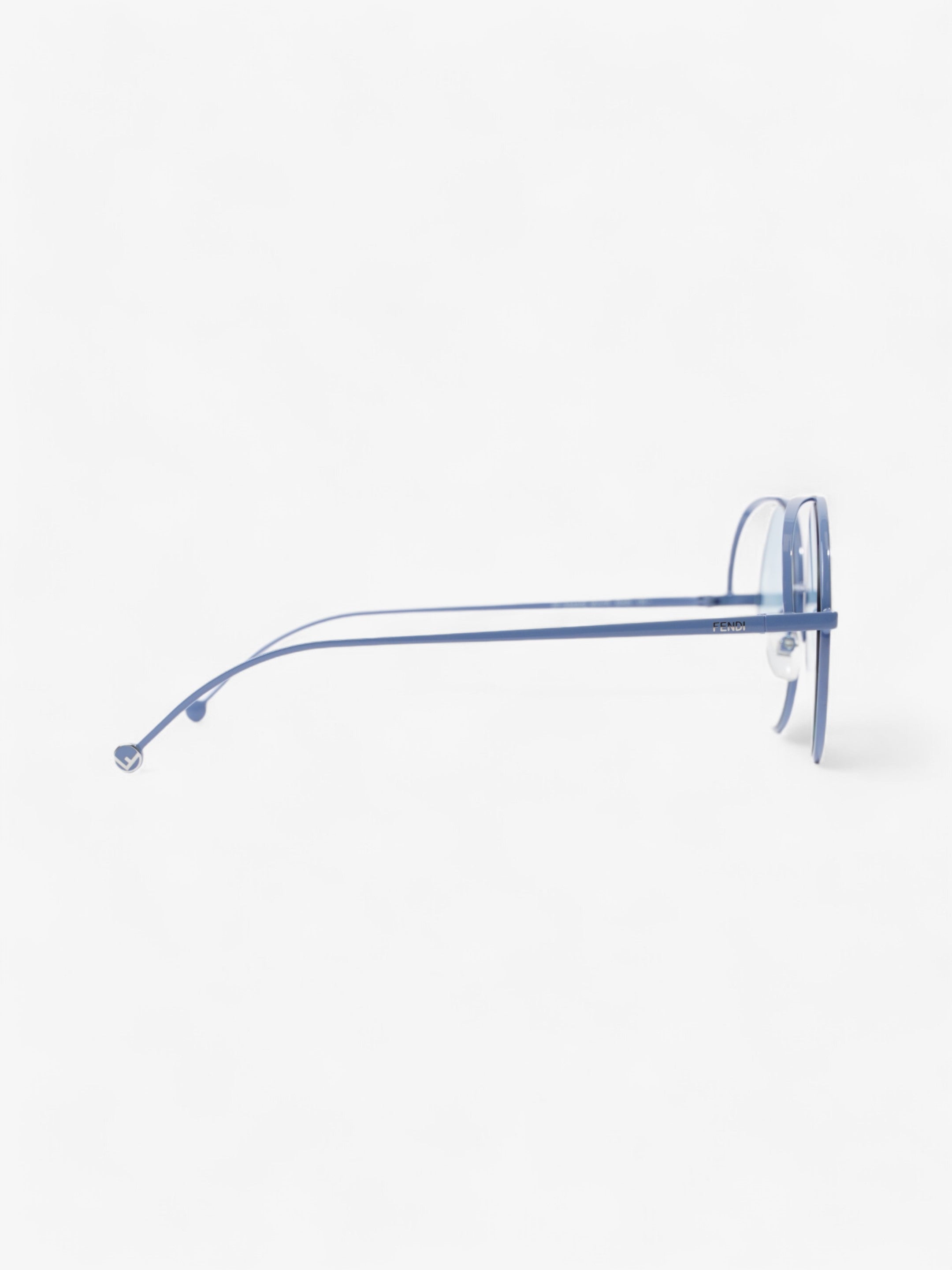Fendi Round Sunglasses Blue Base Metal 135mm