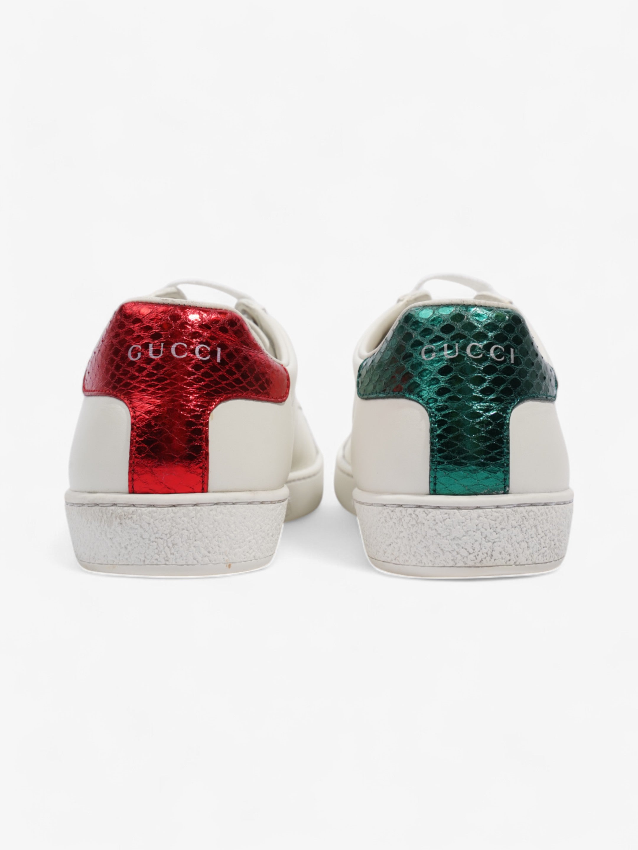 Gucci Ace Low 'Lip Sequin  White  / Green / Red Leather EU 38 UK 5