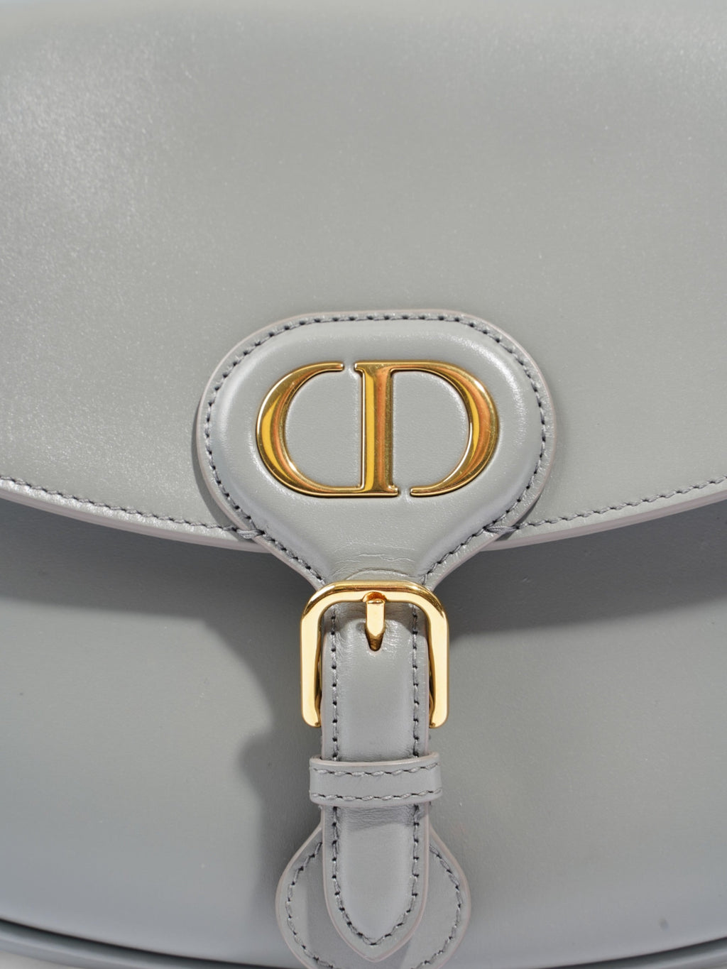 Christian Dior Bobby Grey Calfskin Leather Medium