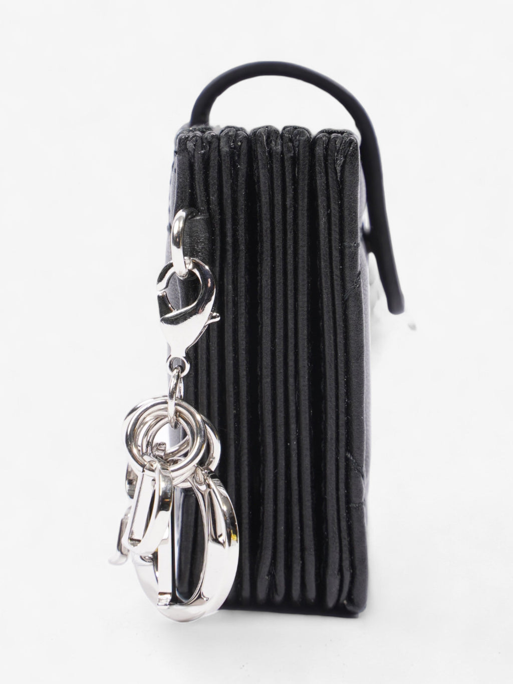 Christian Dior Lady Dior Jasmine  Holder Black / Silver Lambskin Leather