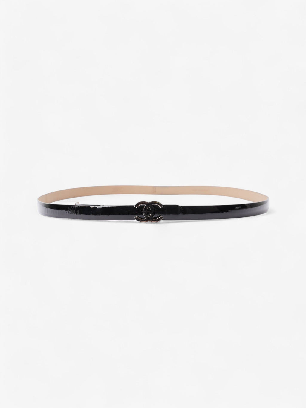 Chanel CC Belt Black Patent Leather 95cm / 38"