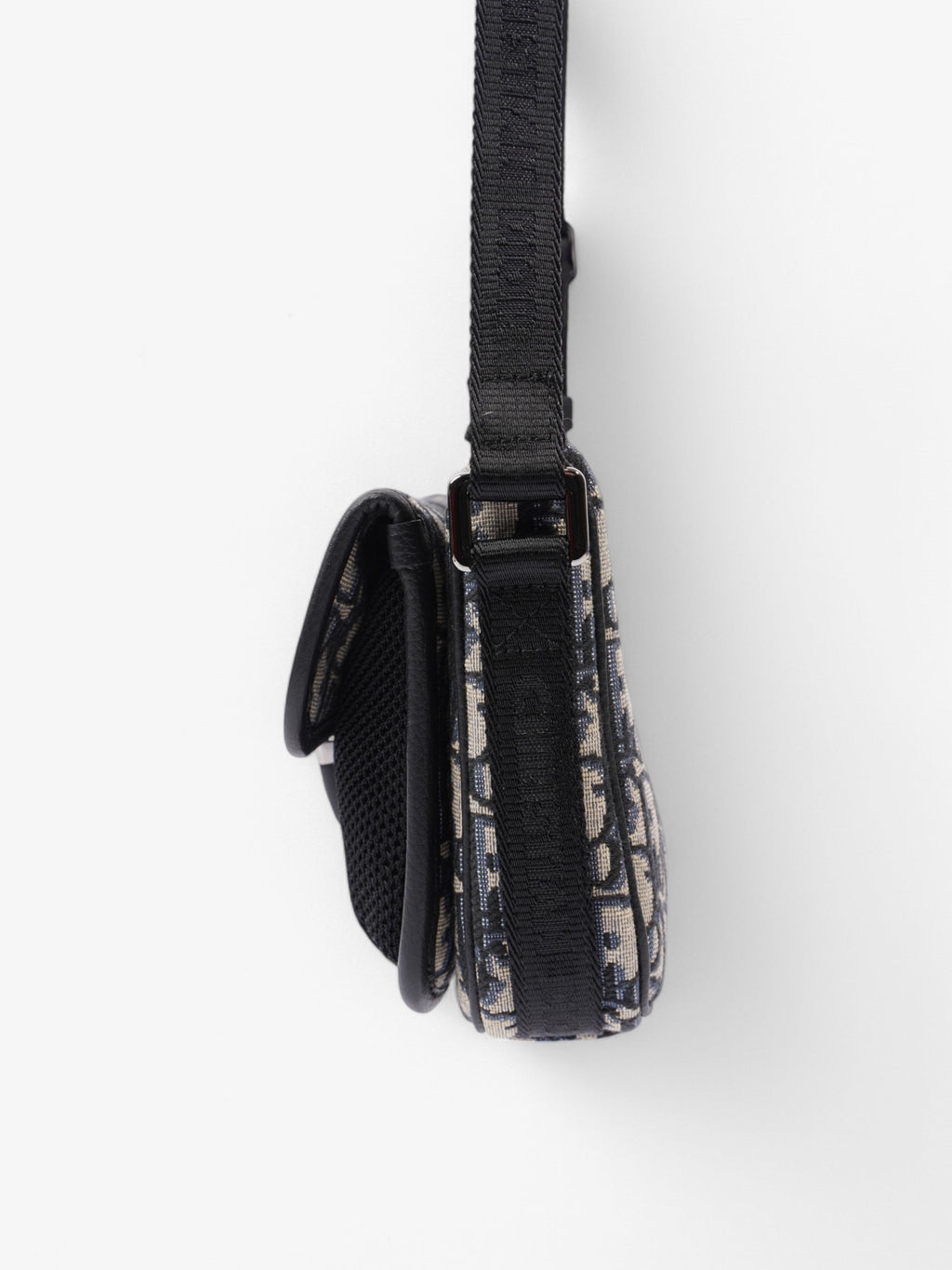 Christian Dior Monogram Messenger Bag Black / Blue Oblique Cotton