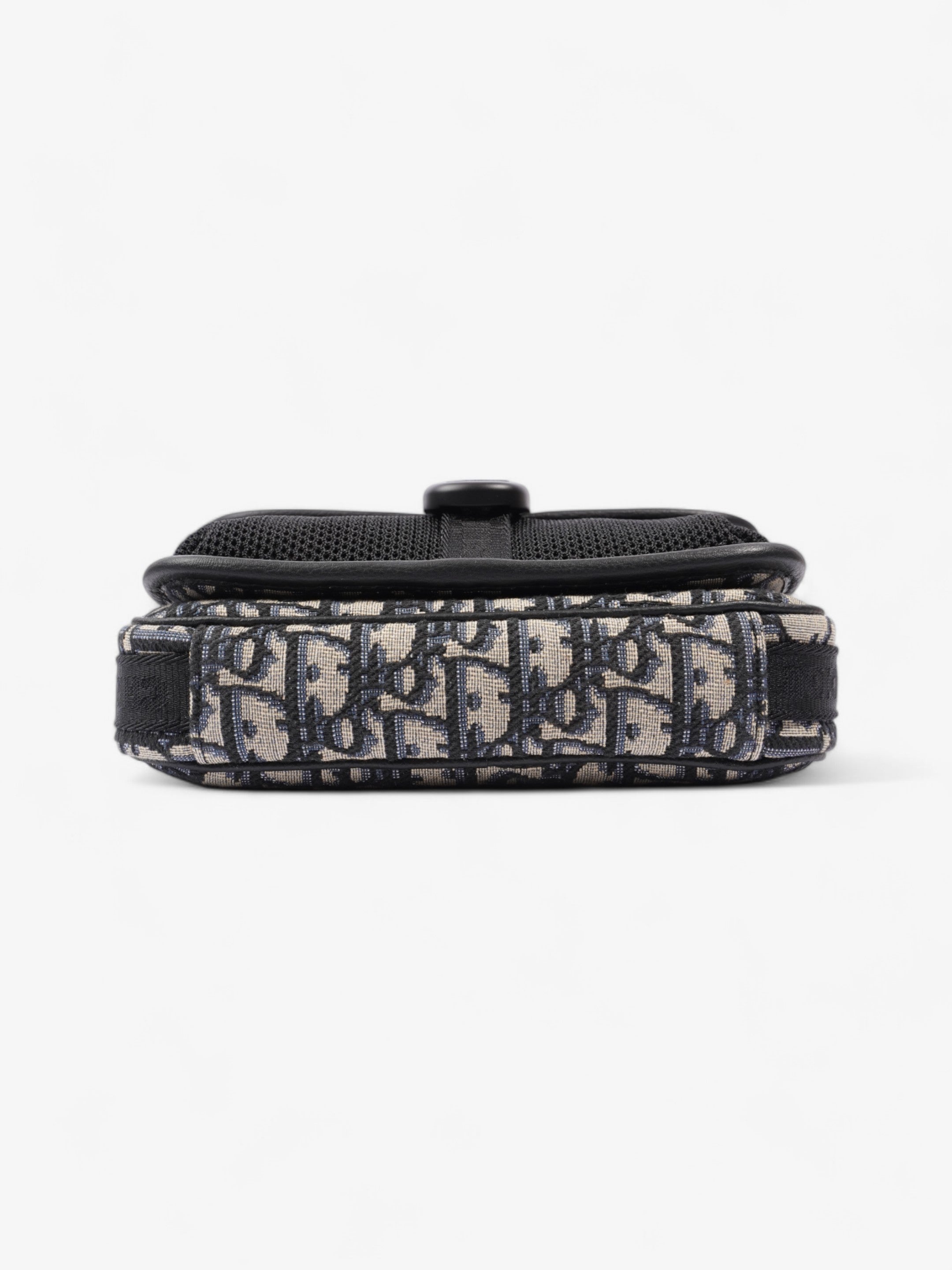 Christian Dior Monogram Messenger Bag Black / Blue Oblique Cotton