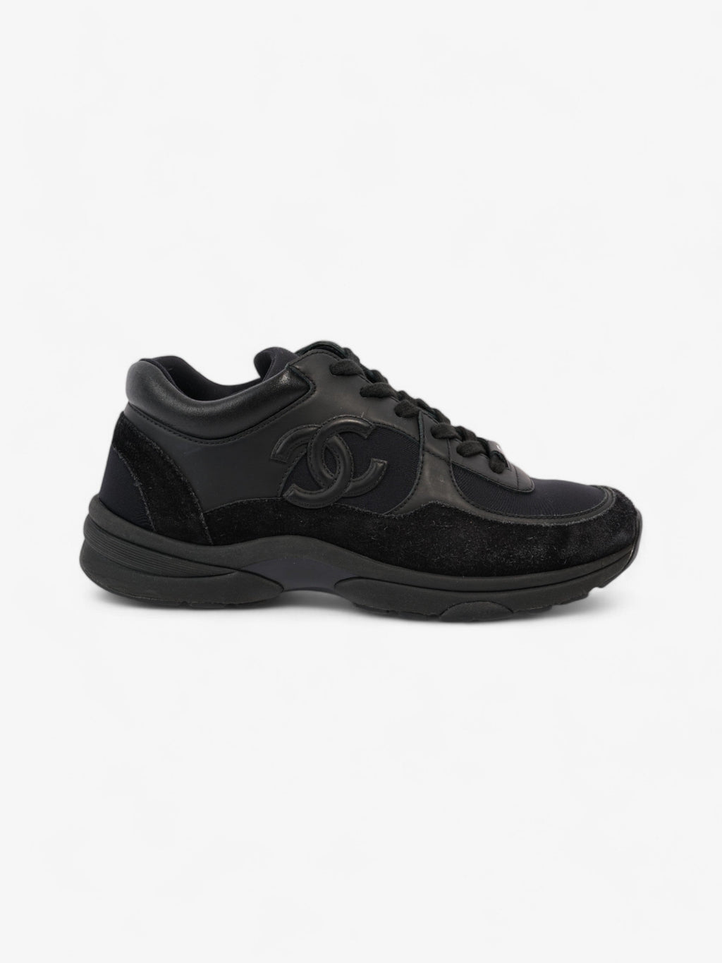 Chanel CC Logo Sneakers Black Suede EU 39 UK 6