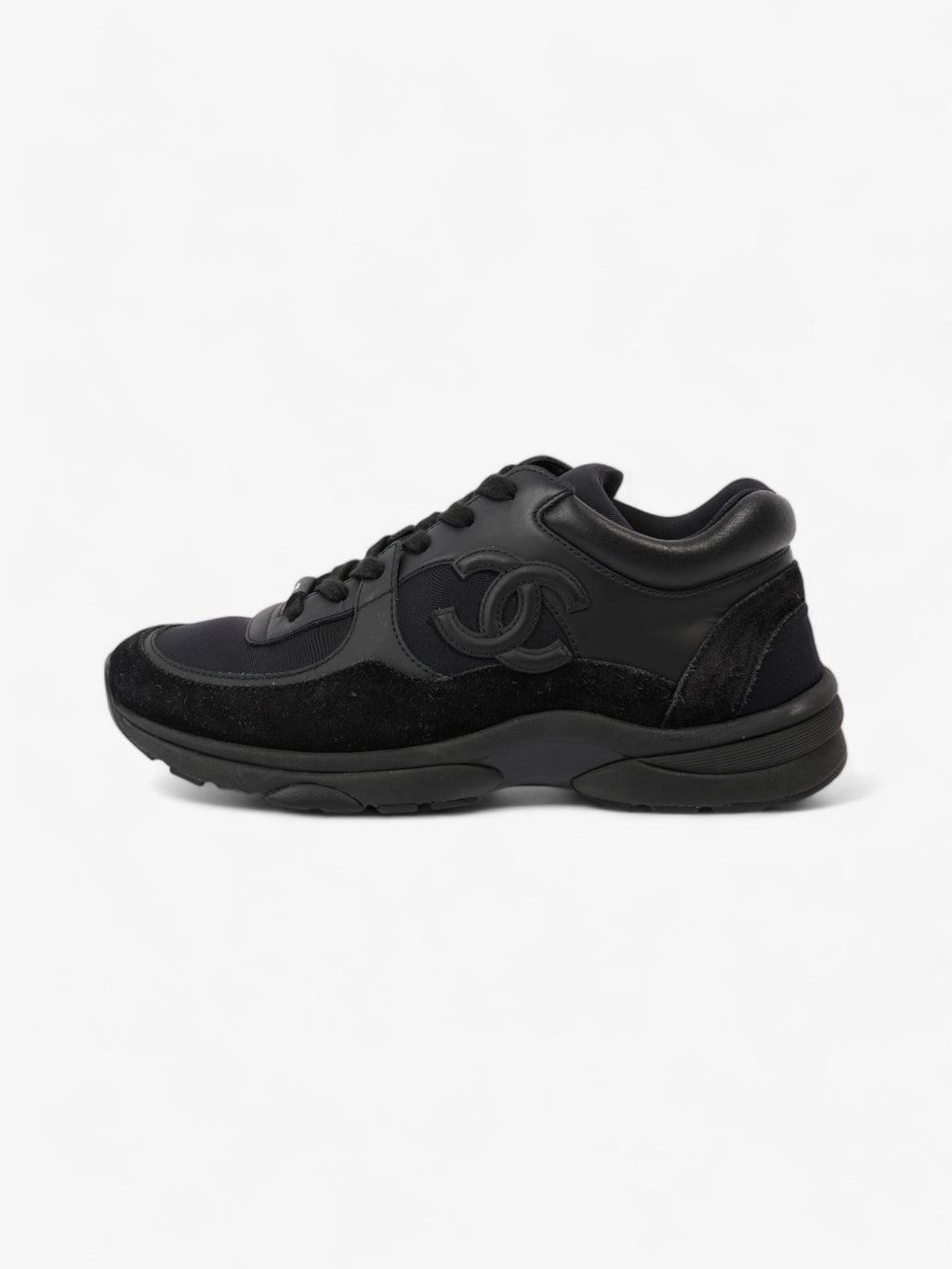 Chanel CC Logo Sneakers Black Suede EU 39 UK 6