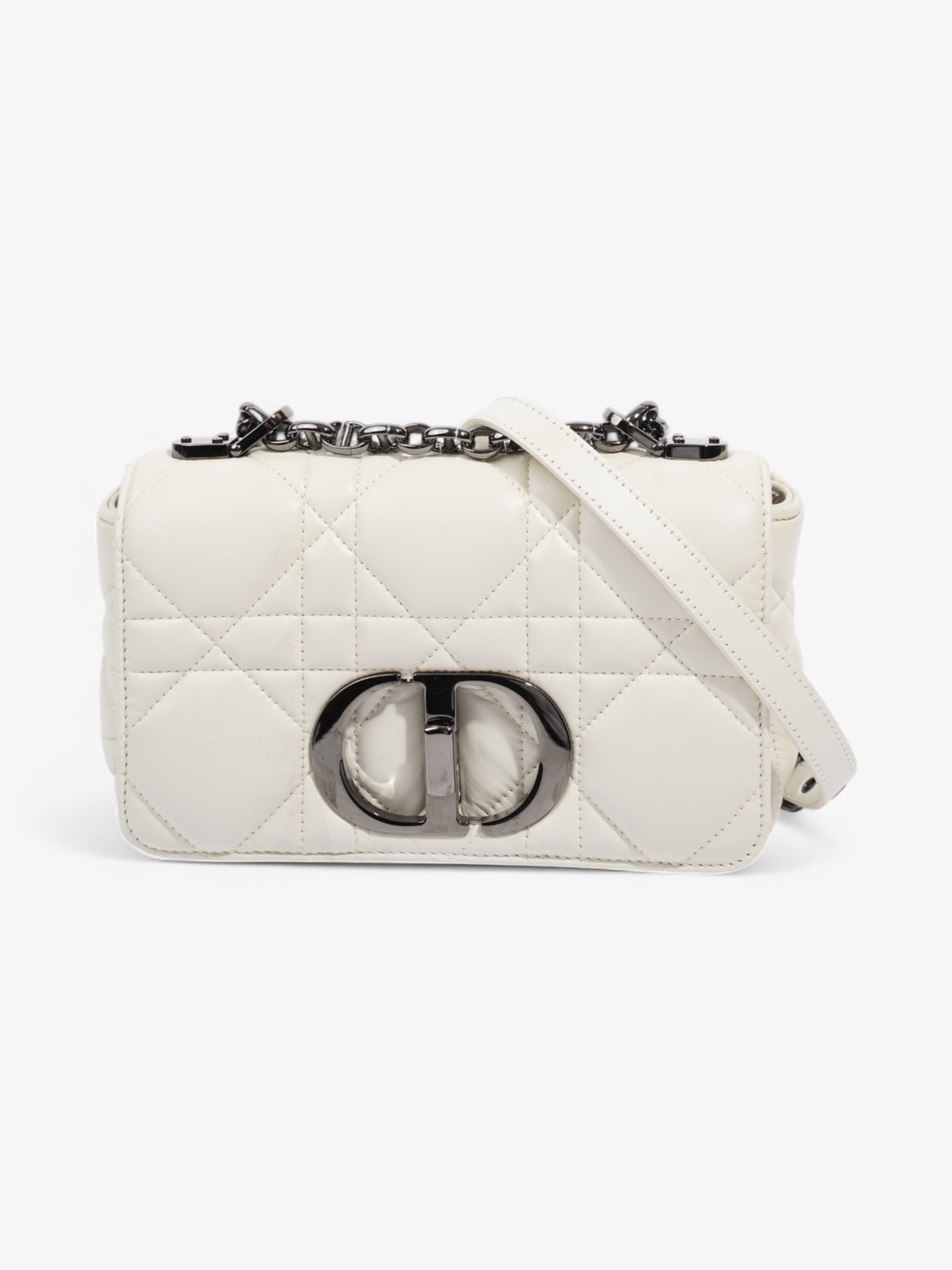Christian Dior Caro Latte Dior Calfskin Leather Small