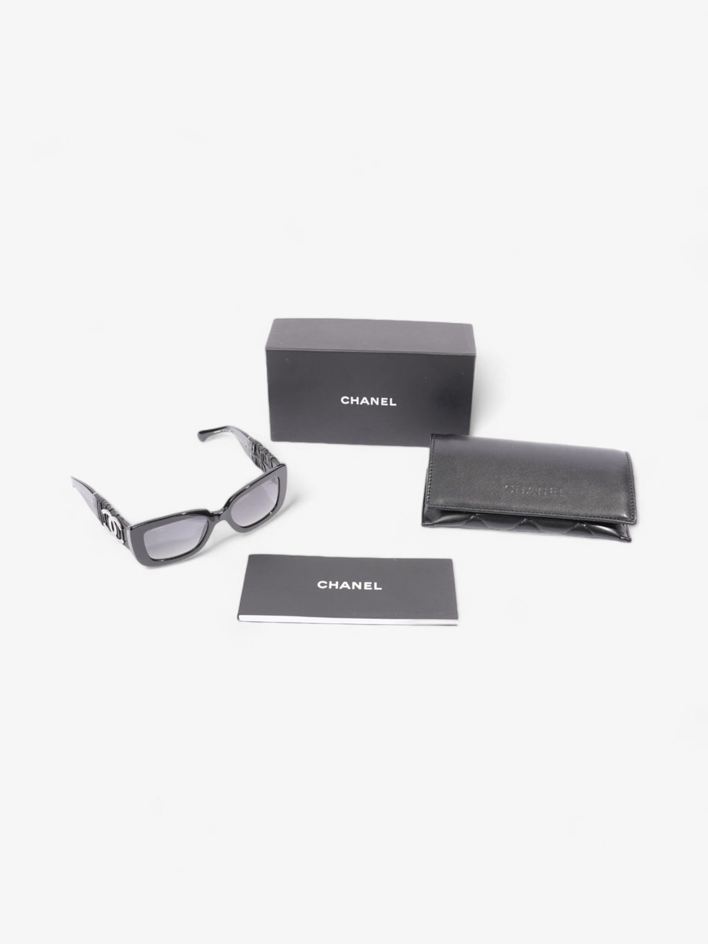 Chanel CC Sunglasses Black Acetate 140mm