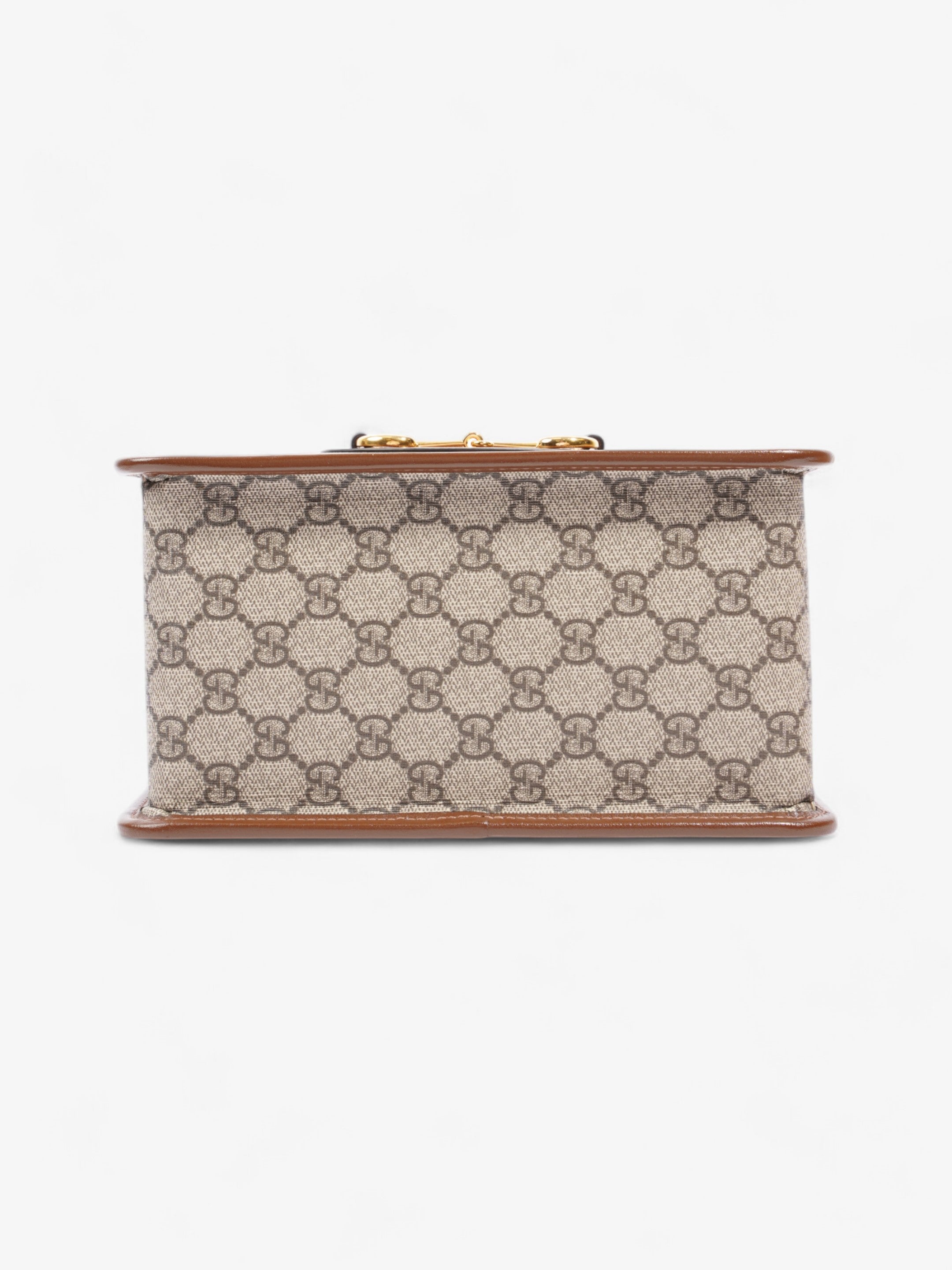 Gucci Horsebit 1955 Top Handle GG Supreme / Brown Coated Canvas Mini