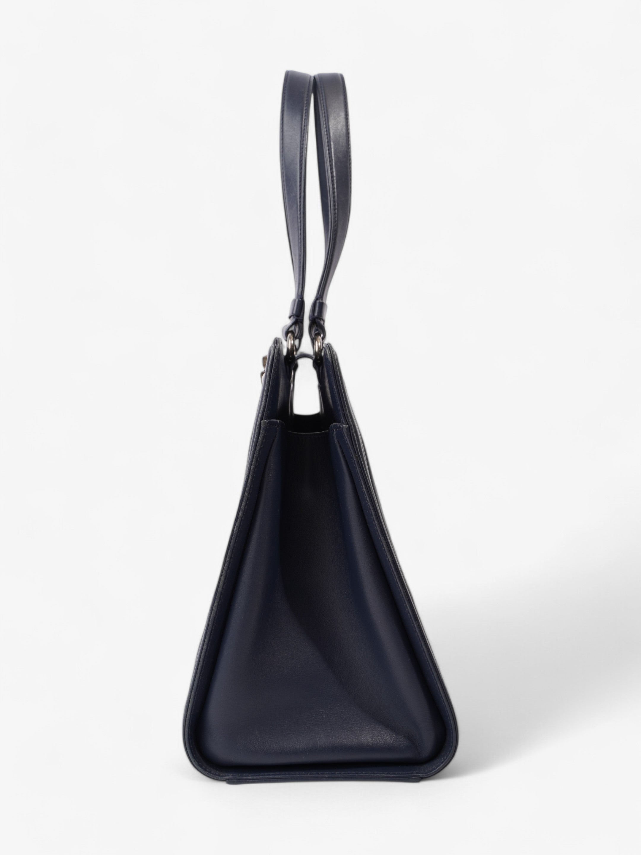 Chanel Boy Tote Navy Blue Lambskin Leather