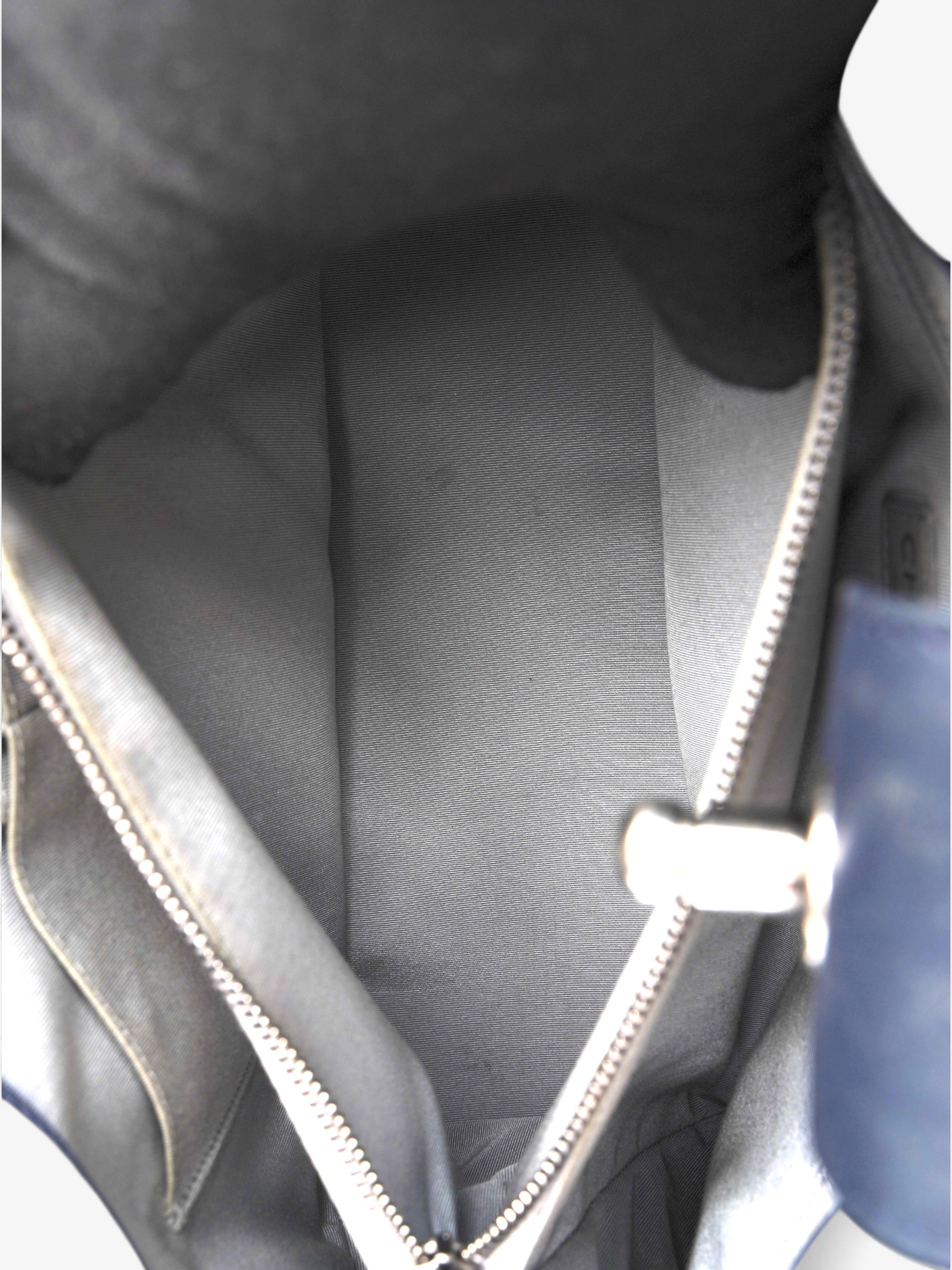 Chanel Boy Tote Navy Blue Lambskin Leather