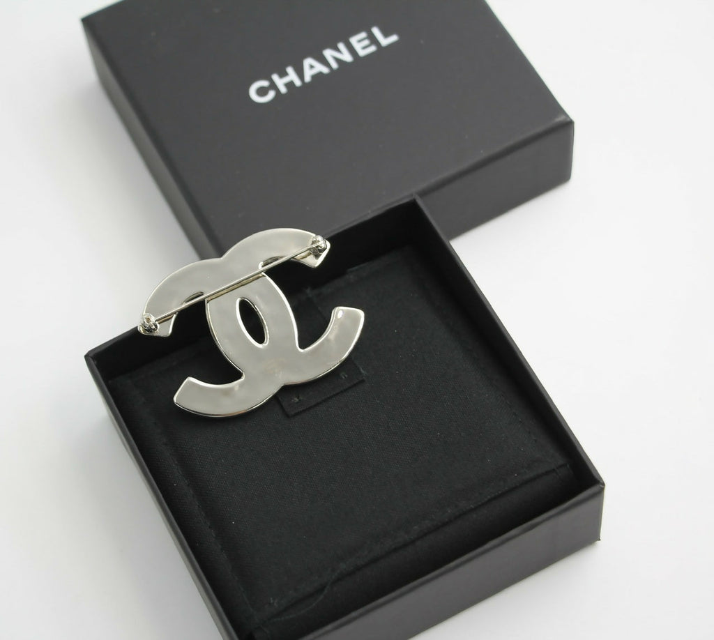Chanel B19C Rhinestone Light Blue Deep Blue Gray Brooch