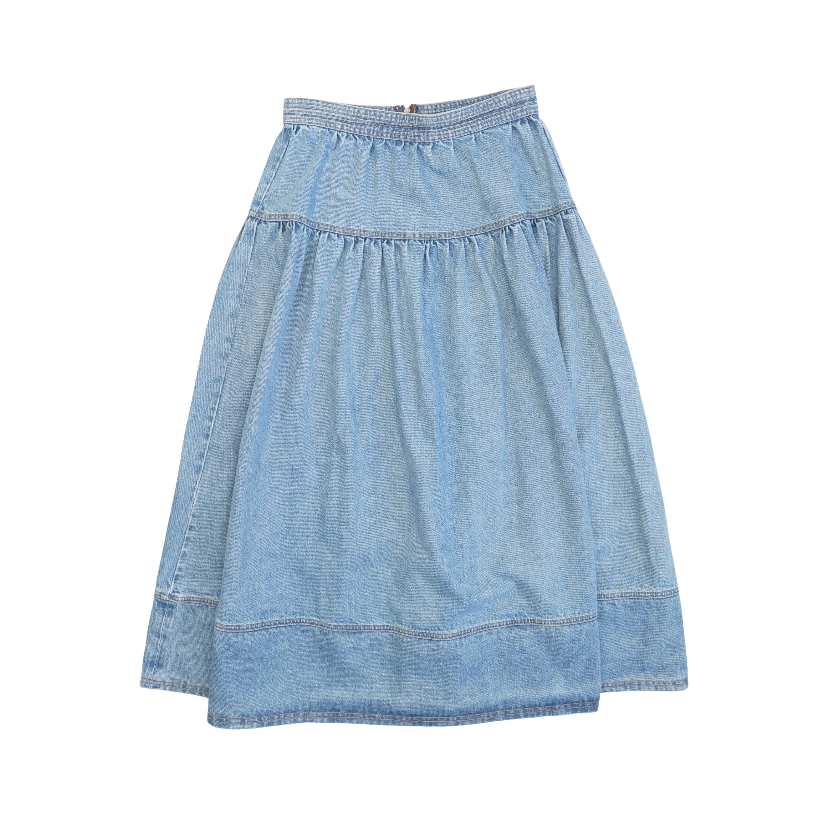 Ulla Johnson Gathered Denim Skirt - Women's 8