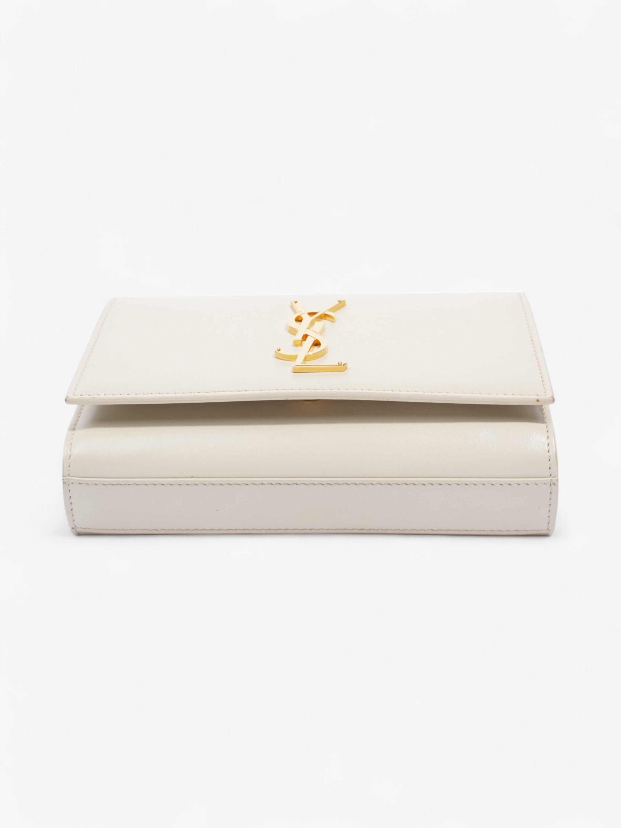 Saint Laurent Kate Belt Bag Cream Calfskin Leather