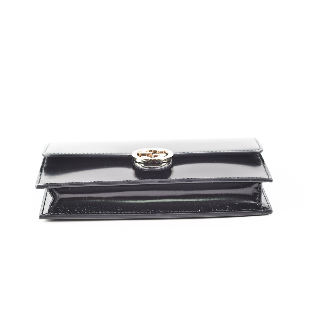 Gucci Wallet on Chain Patent Black