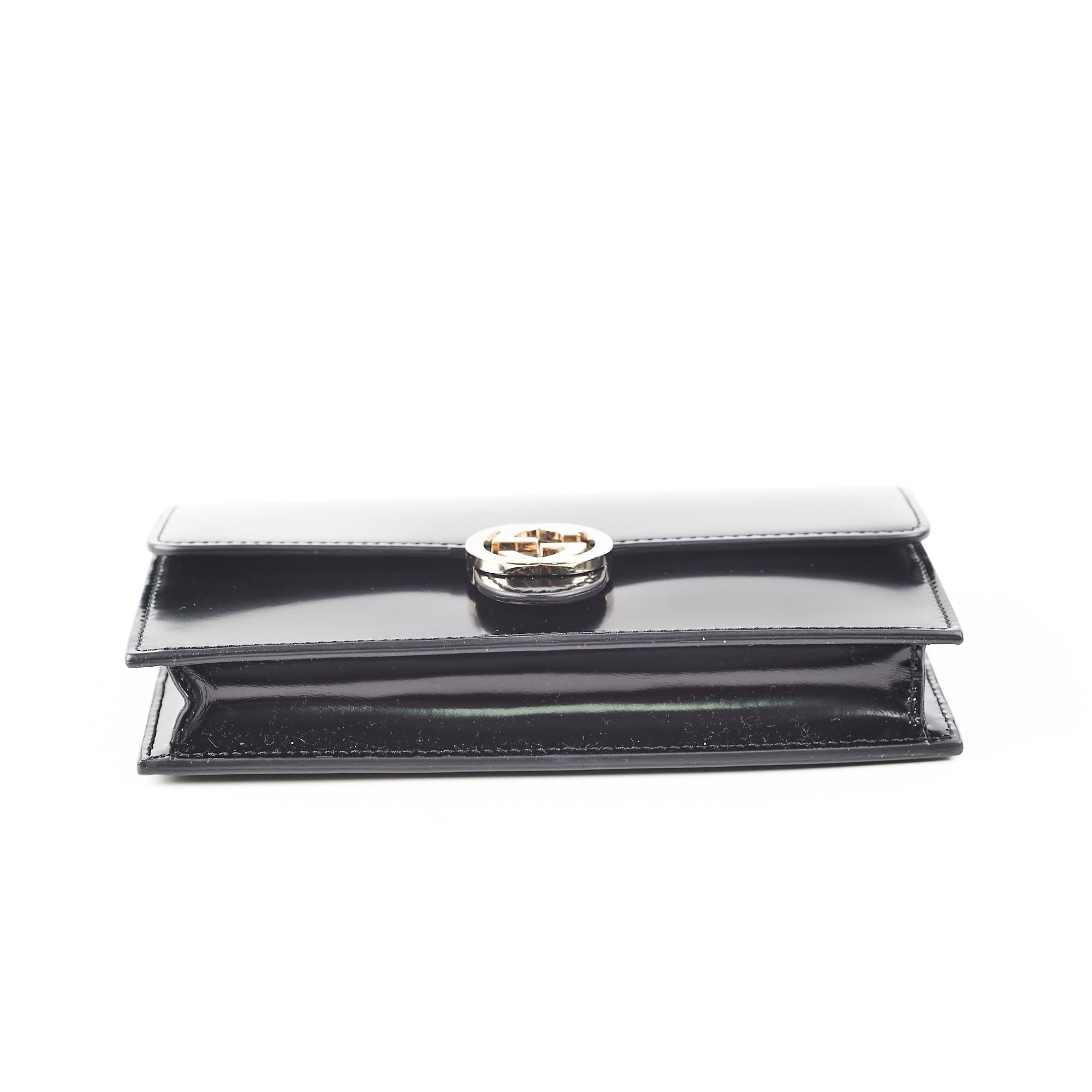Gucci Wallet on Chain Patent Black