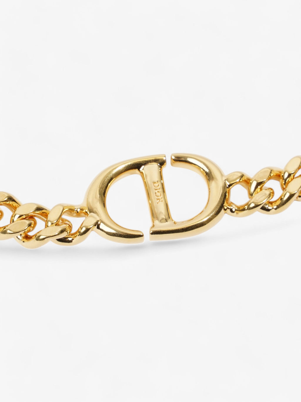 Christian Dior CD Chain Choker Gold Base Metal
