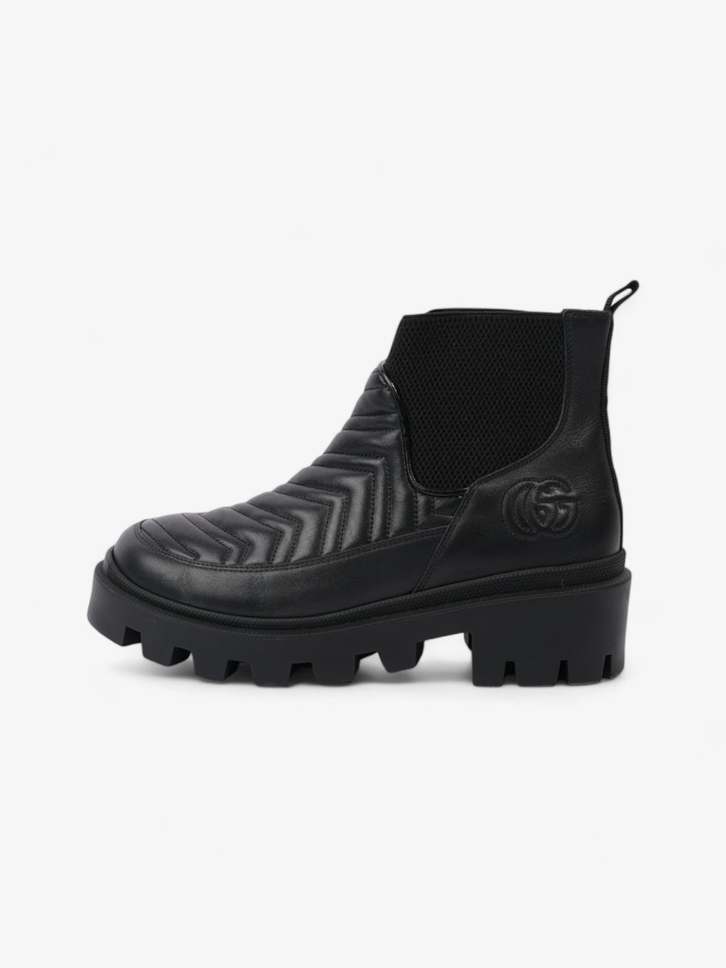 Gucci GG Marmont Boots Black Leather EU 40.5 UK 7.5