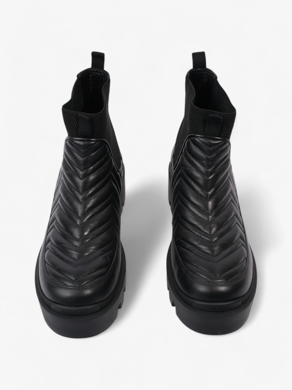 Gucci GG Marmont Boots Black Leather EU 40.5 UK 7.5