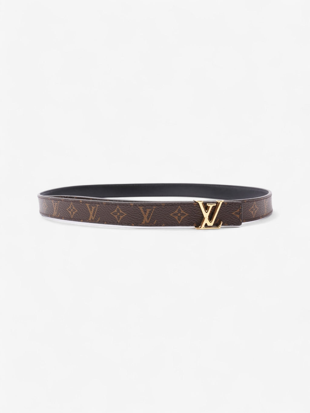 Louis Vuitton LV Iconic Reversible Belt Monogram / Black / Gold Coated Canvas 85cm / 34"