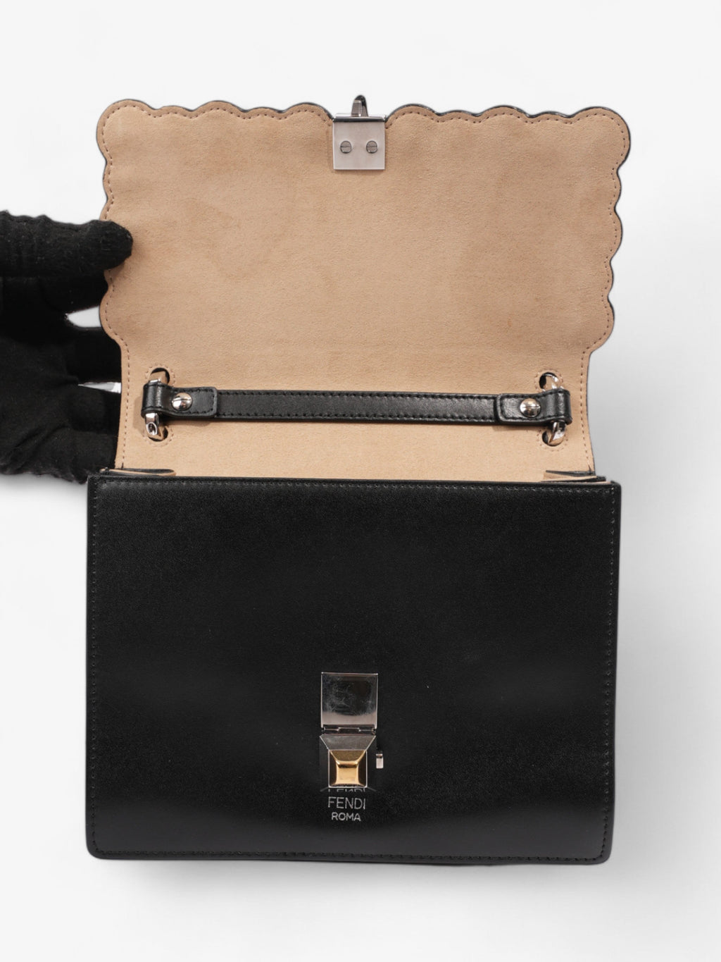 Fendi Kan I Black Leather Small