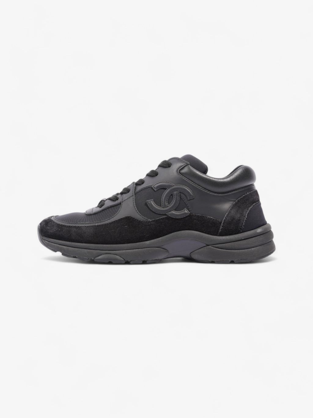 Chanel CC Logo Sneakers Black Suede EU 39 UK 6