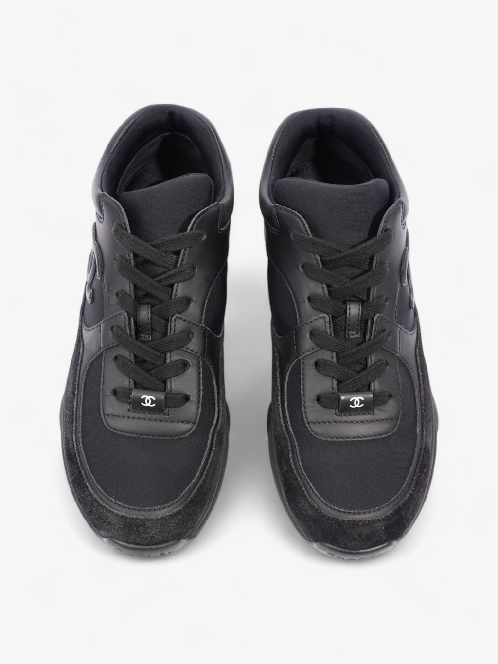 Chanel CC Logo Sneakers Black Suede EU 39 UK 6