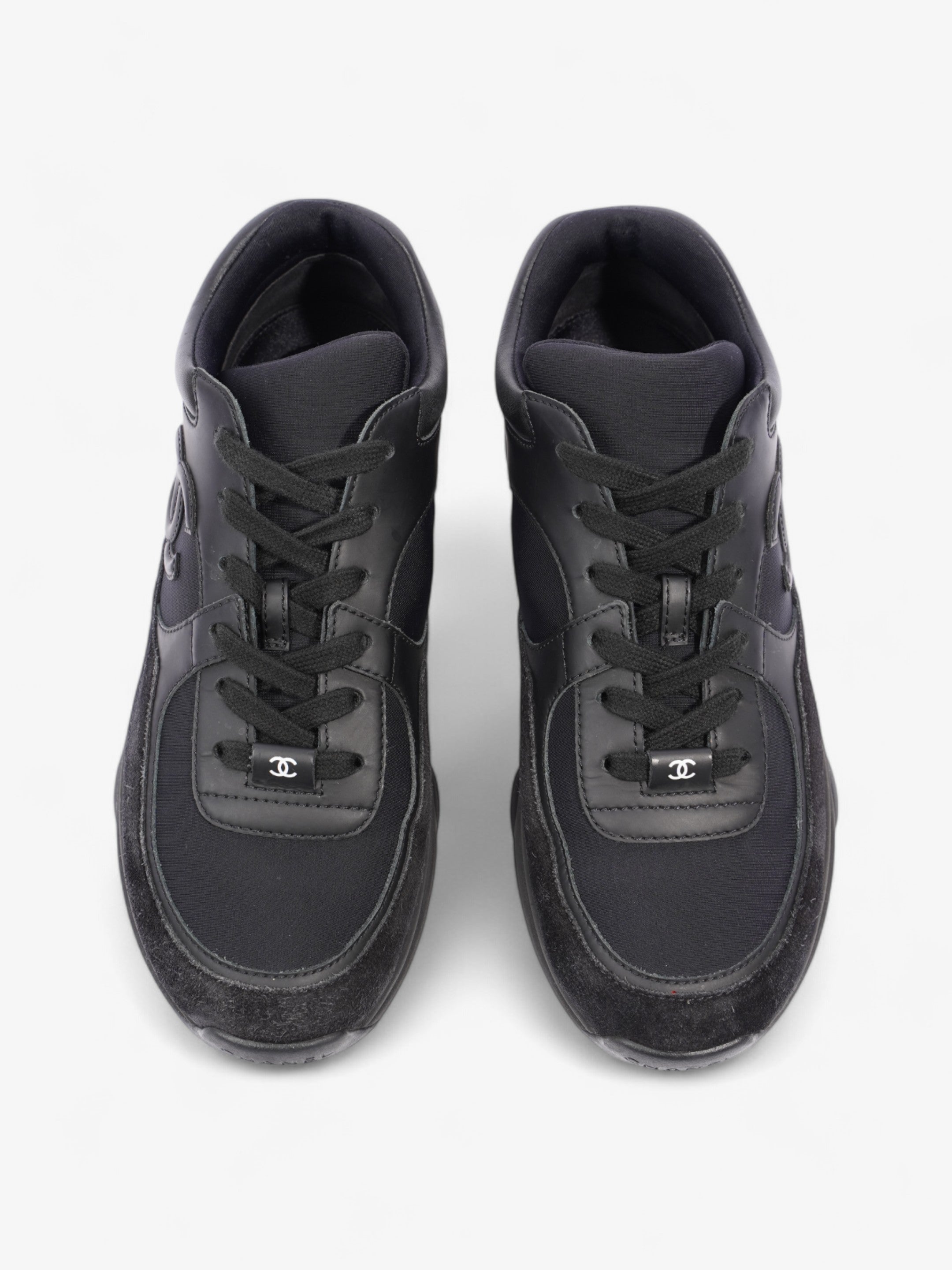 Chanel CC Logo Sneakers Black Suede EU 39 UK 6