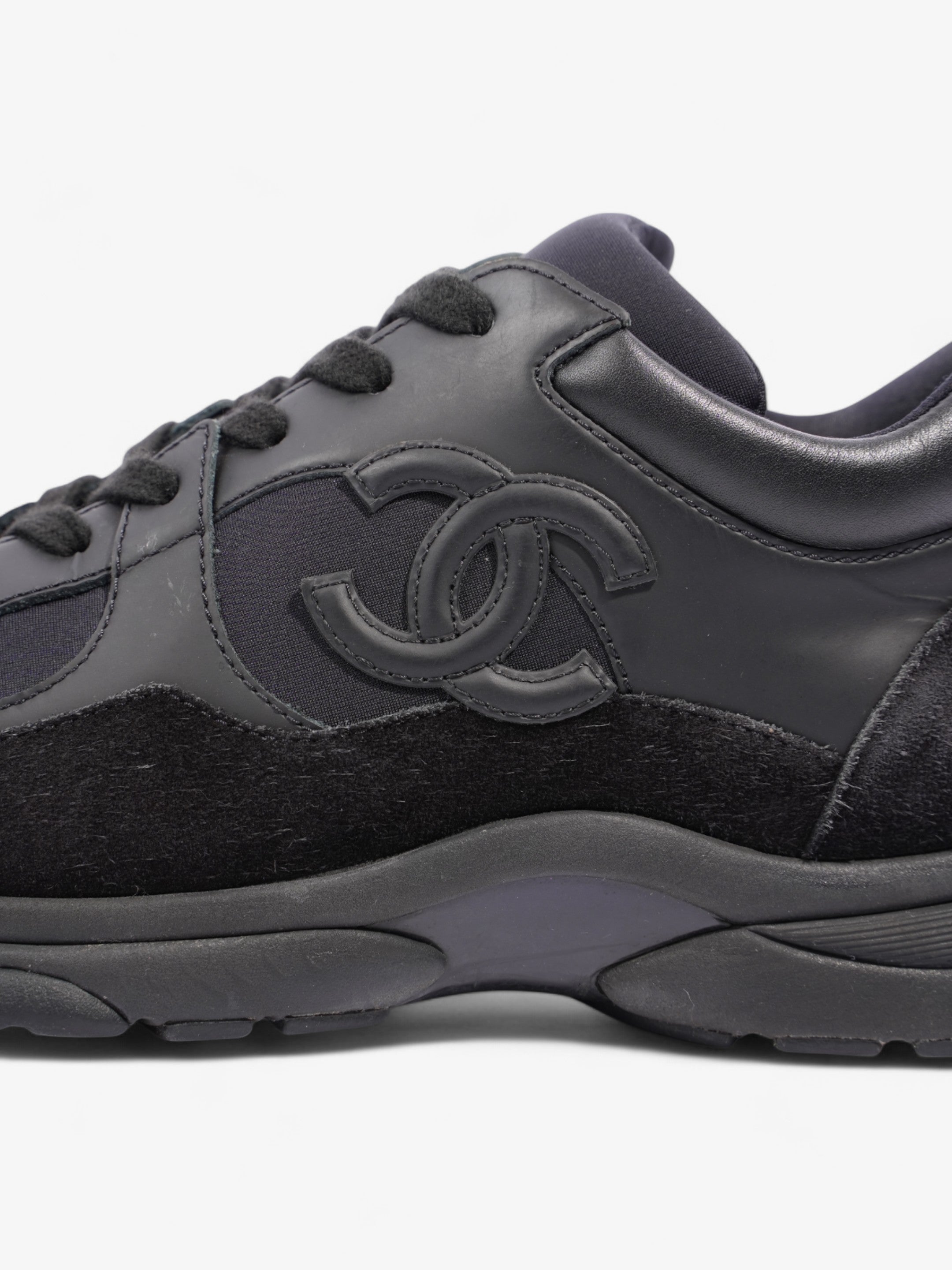 Chanel CC Logo Sneakers Black Suede EU 39 UK 6