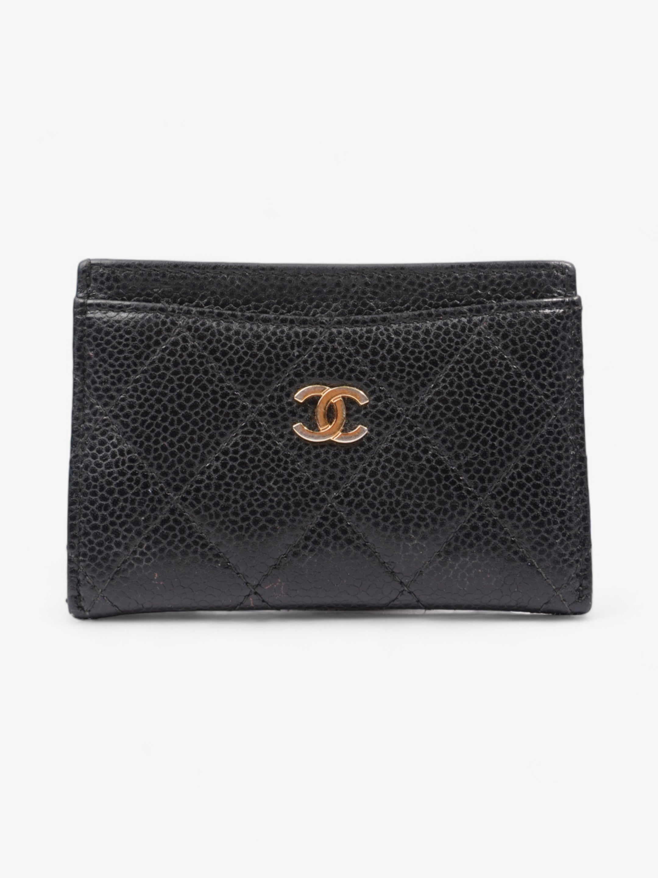 Chanel Classic  Holder Black Caviar Leather