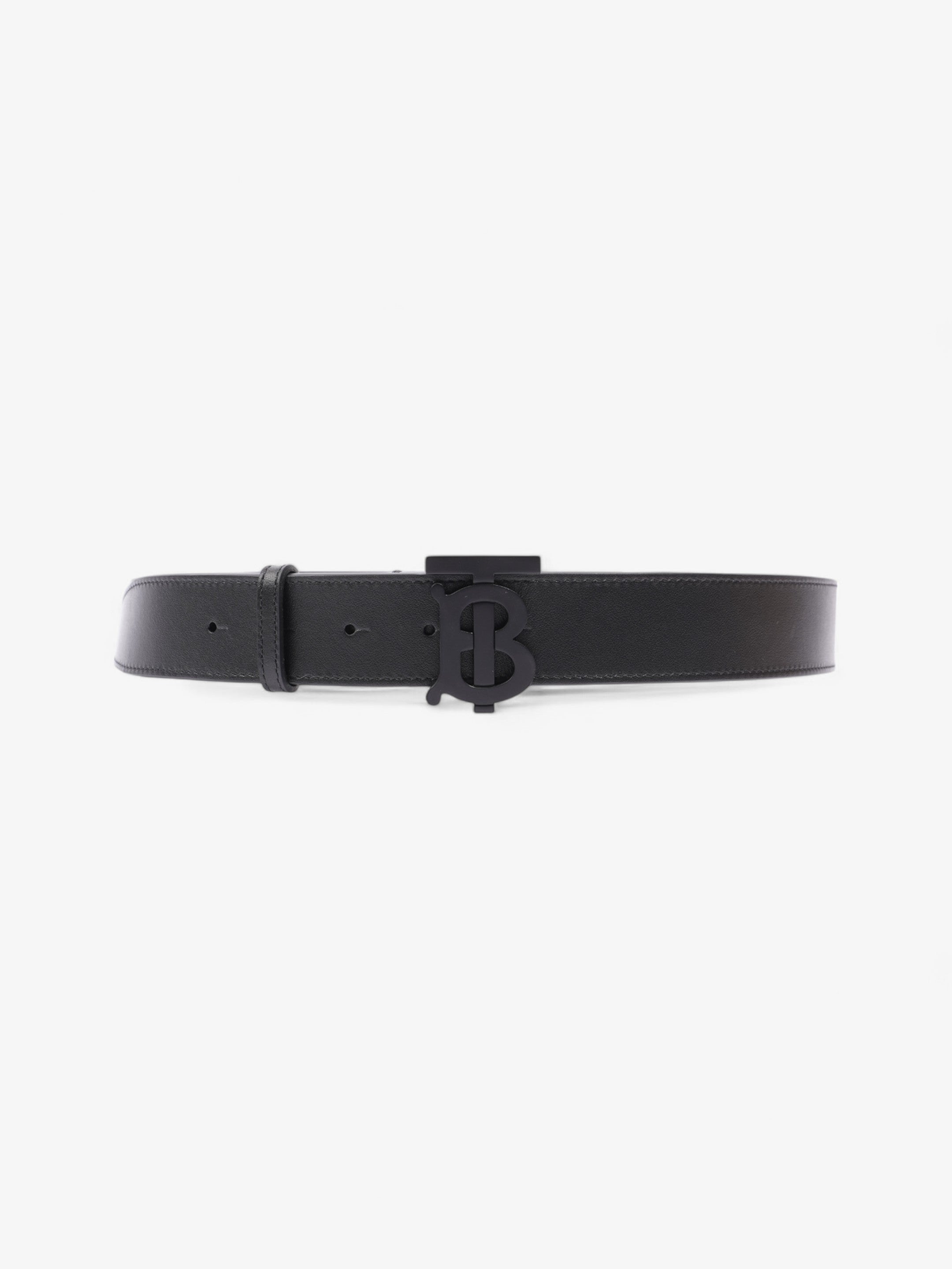 Burberry TB Plaque Belt Black Leather 90cm / 36"
