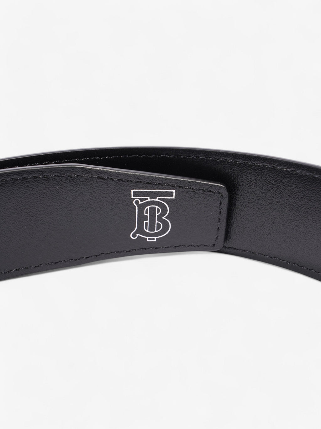 Burberry TB Plaque Belt Black Leather 90cm / 36"