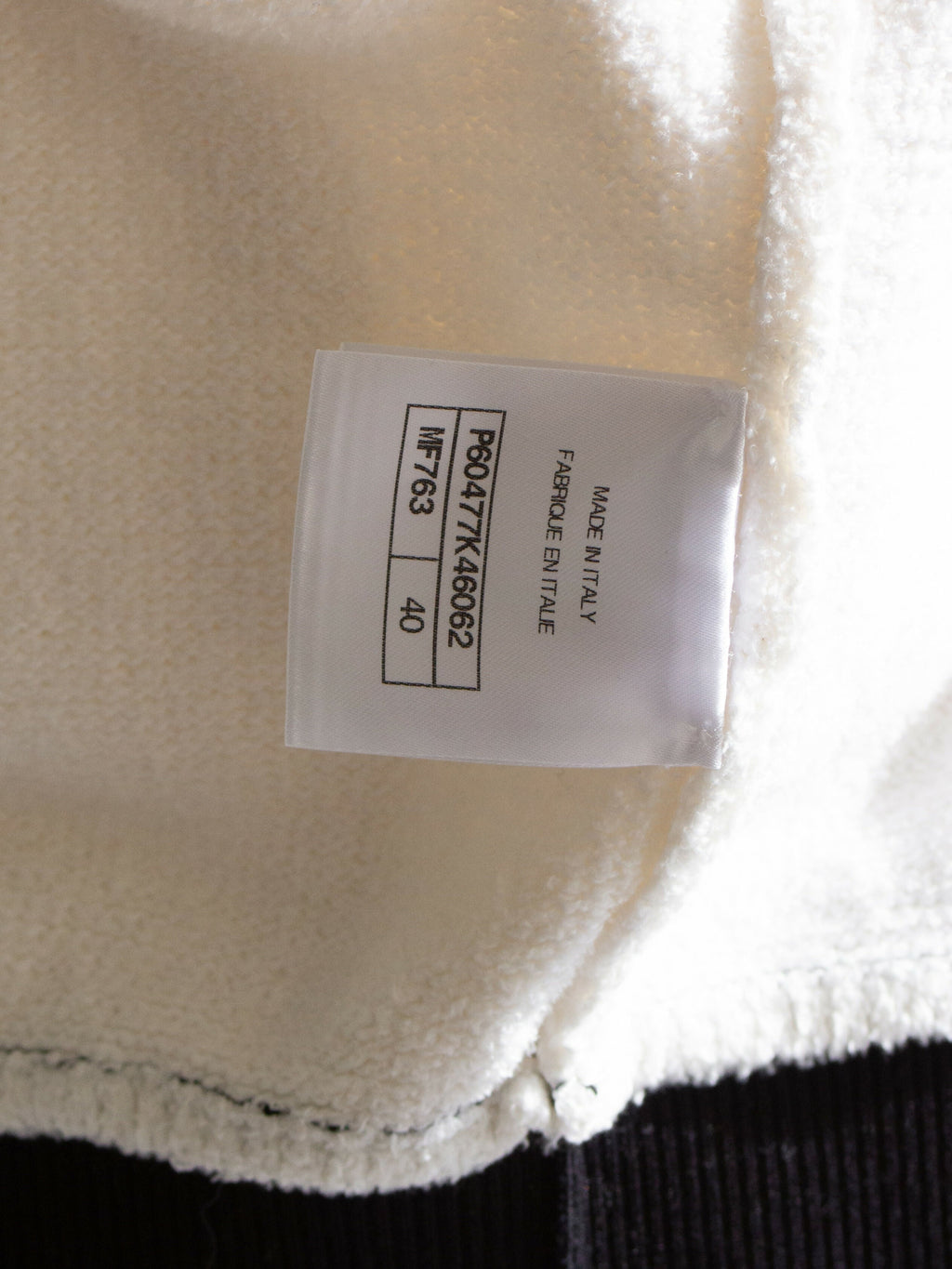 Chanel Cruise 2019 La Pausa White Black Gold Terry 19C igan Jacket