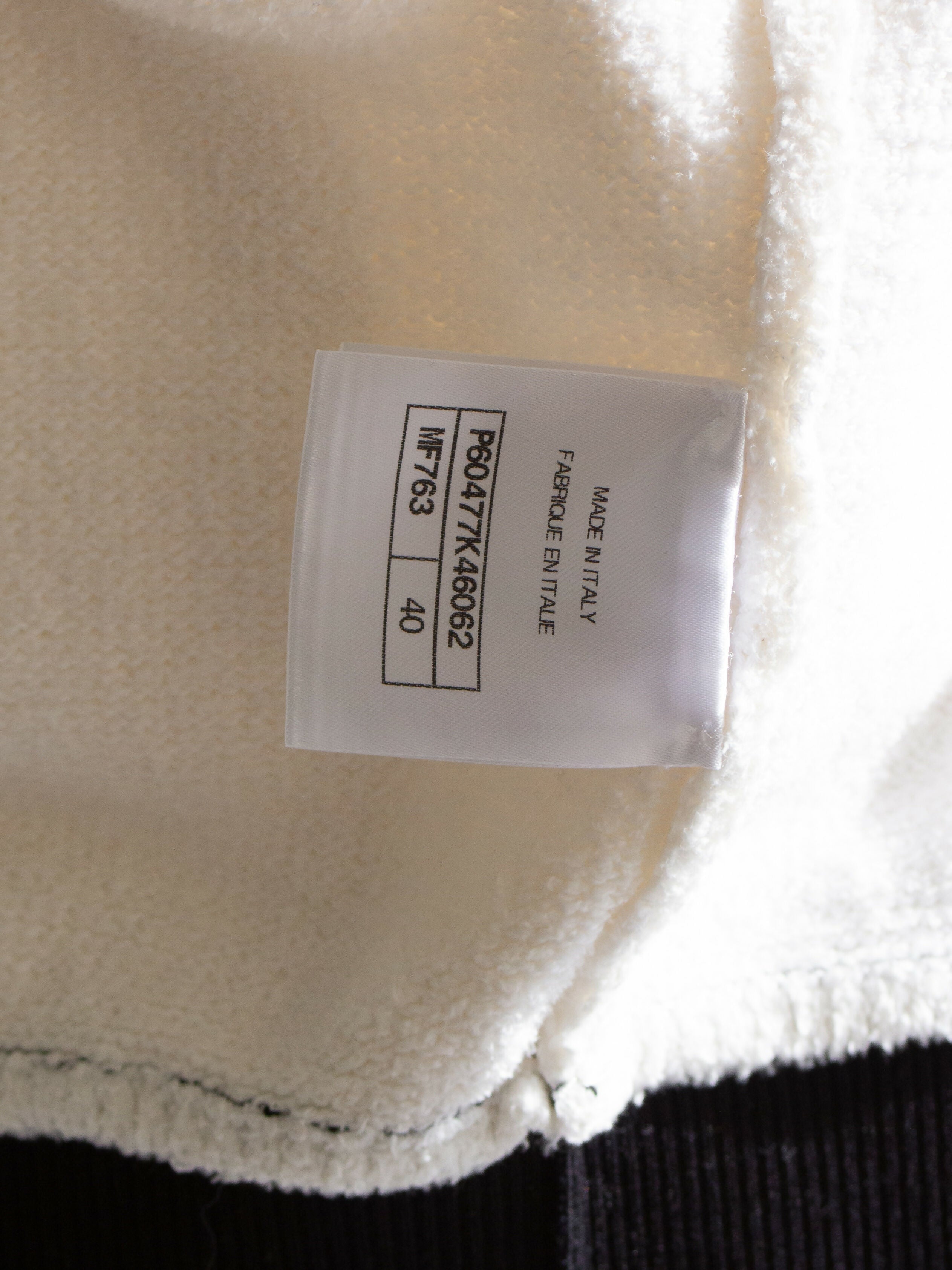 Chanel Cruise 2019 La Pausa White Black Gold Terry 19C igan Jacket