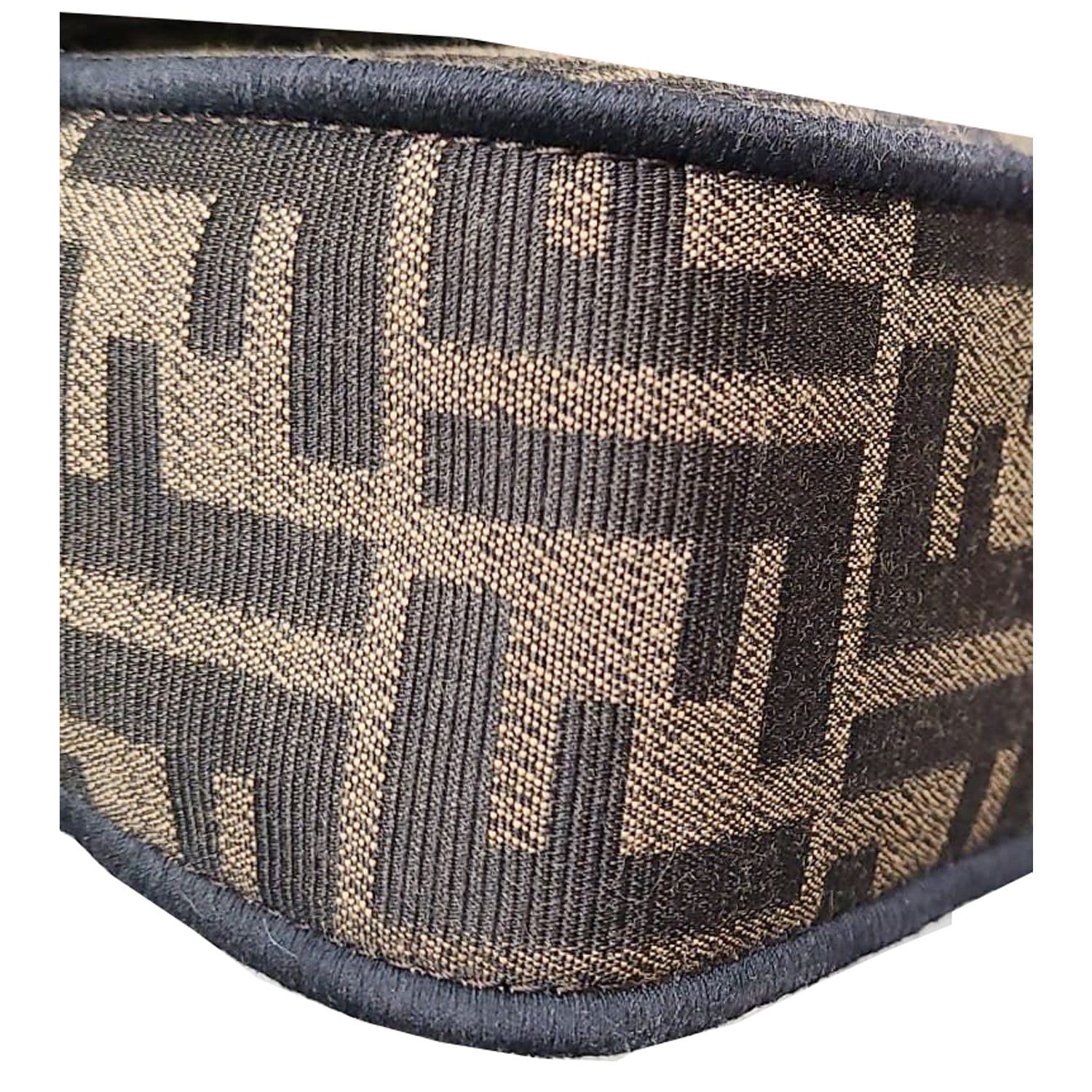 FENDI Mini Baguette Zucca Canvas Shoulder Bag Brown