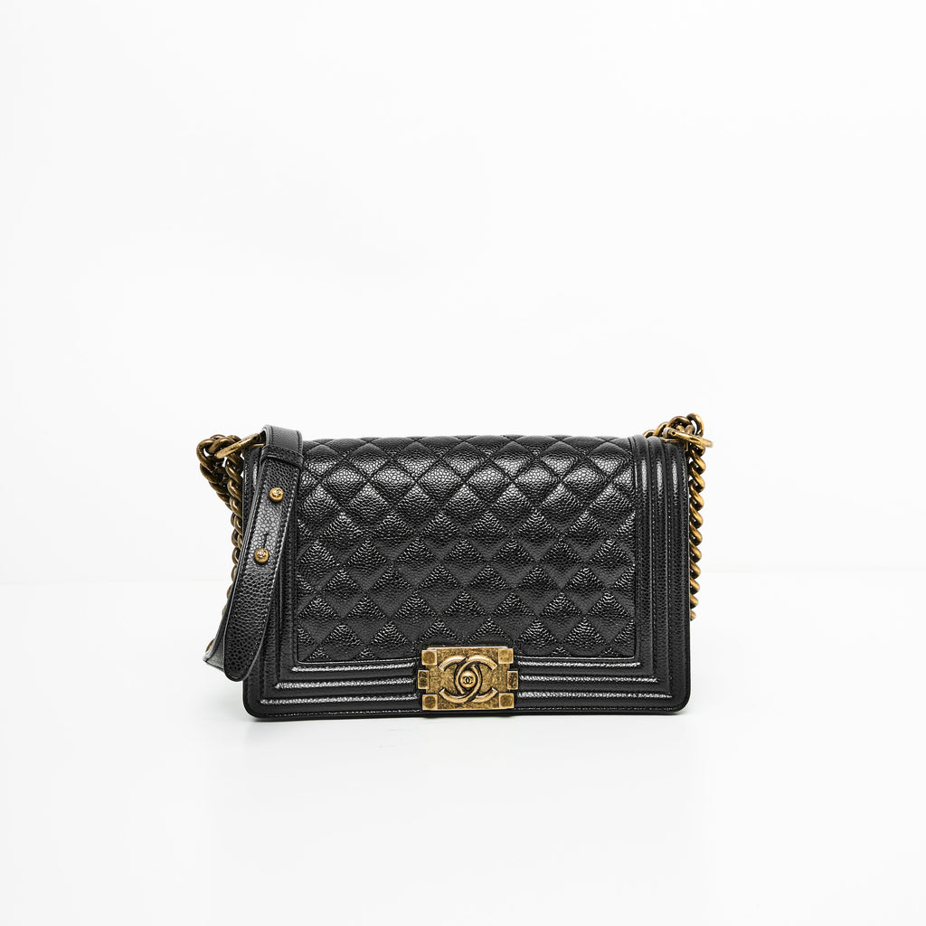 CHANEL LE BOY MEDIUM IN BLACK