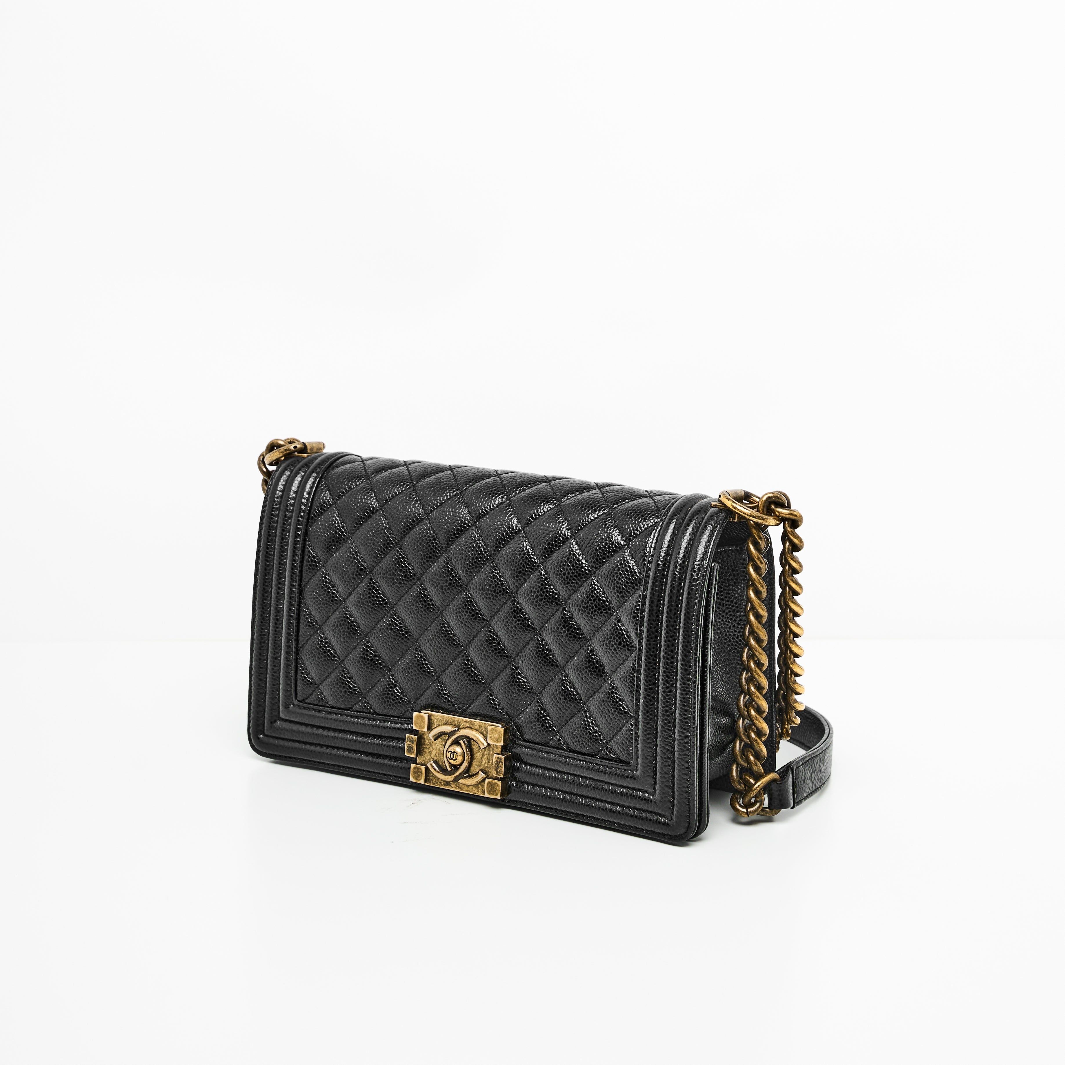 CHANEL LE BOY MEDIUM IN BLACK