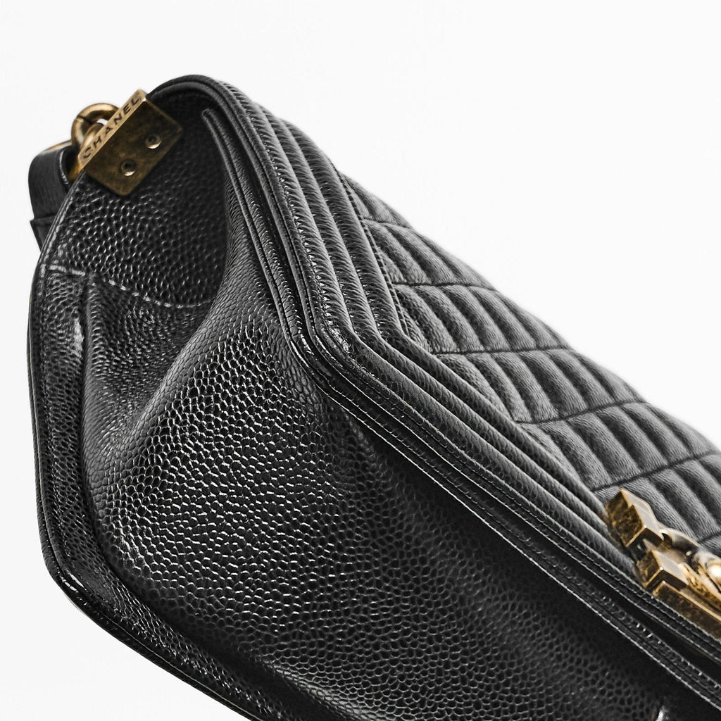 CHANEL LE BOY MEDIUM IN BLACK