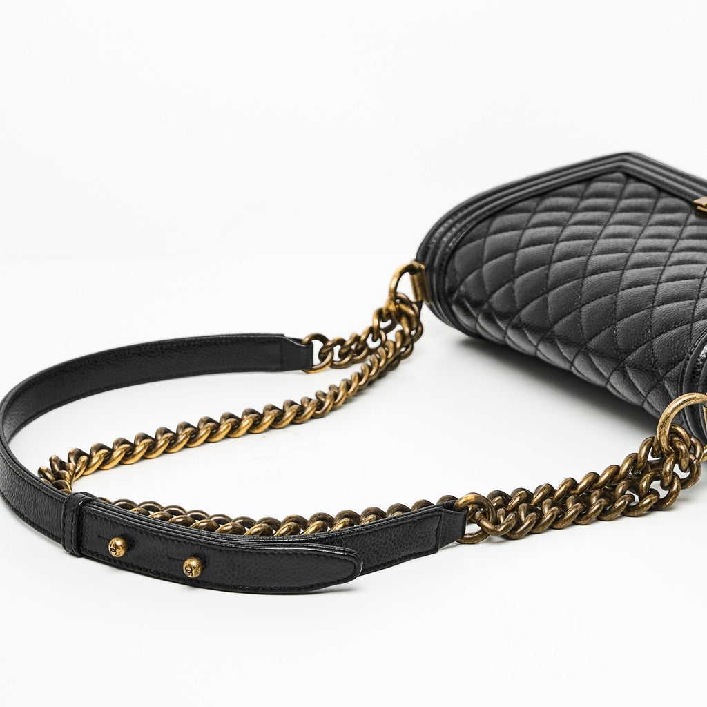 CHANEL LE BOY MEDIUM IN BLACK
