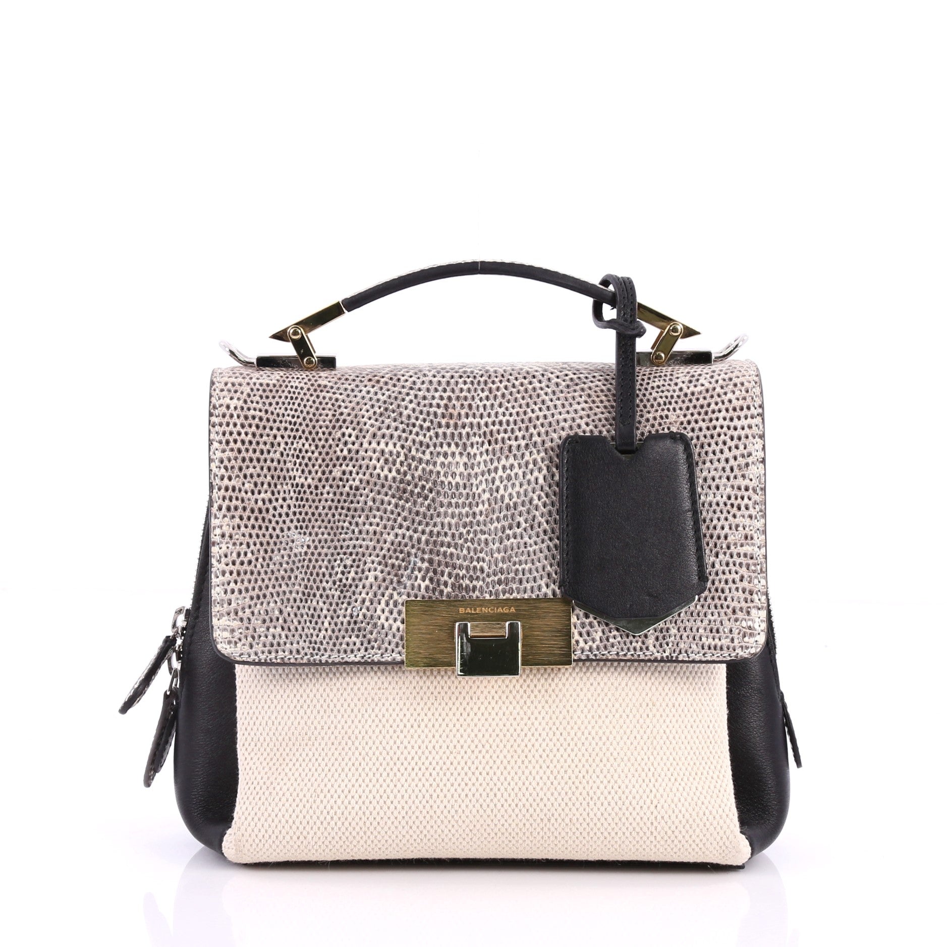 Le Dix Soft Cartable Top Handle Bag Mixed Media Mini