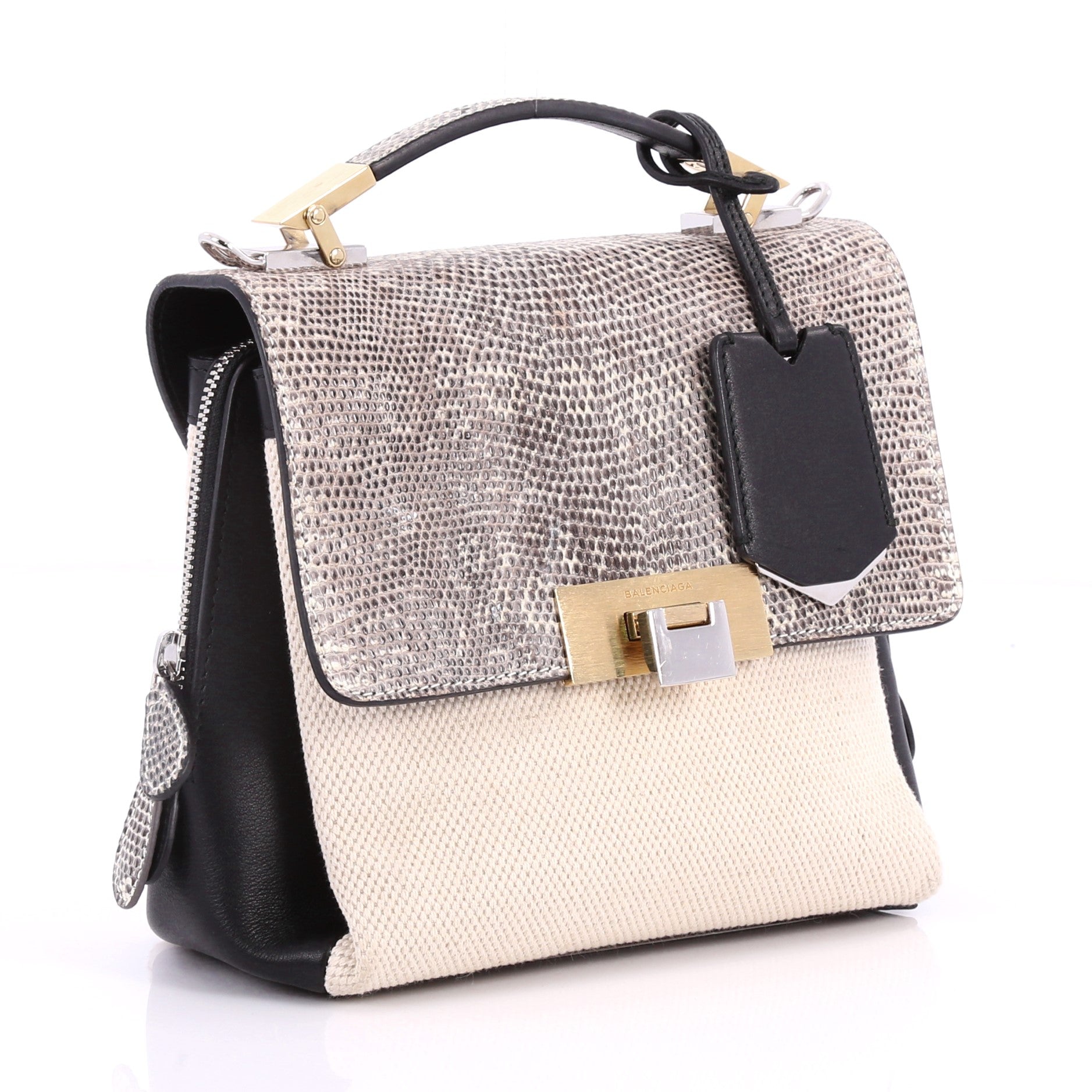 Le Dix Soft Cartable Top Handle Bag Mixed Media Mini
