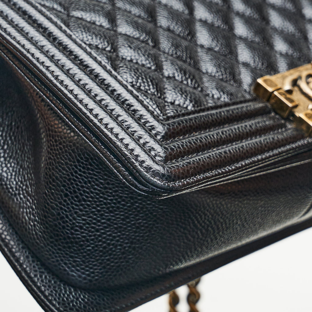 CHANEL LE BOY MEDIUM IN BLACK